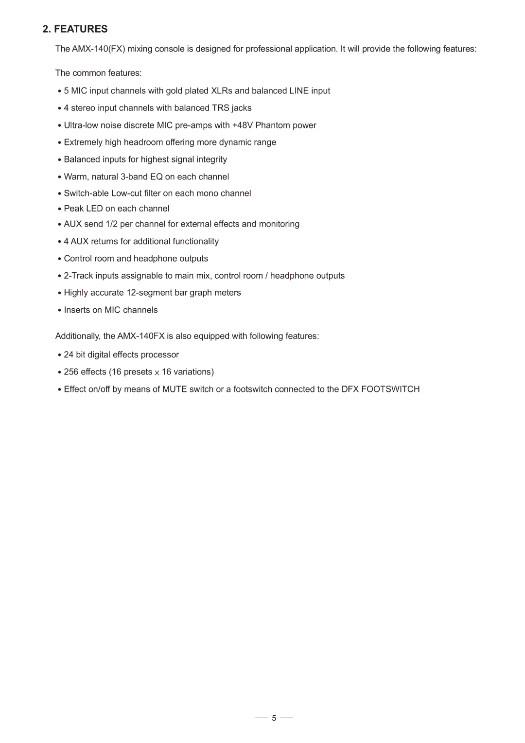 Nilfisk-ALTO AMX-140FX user manual Features 