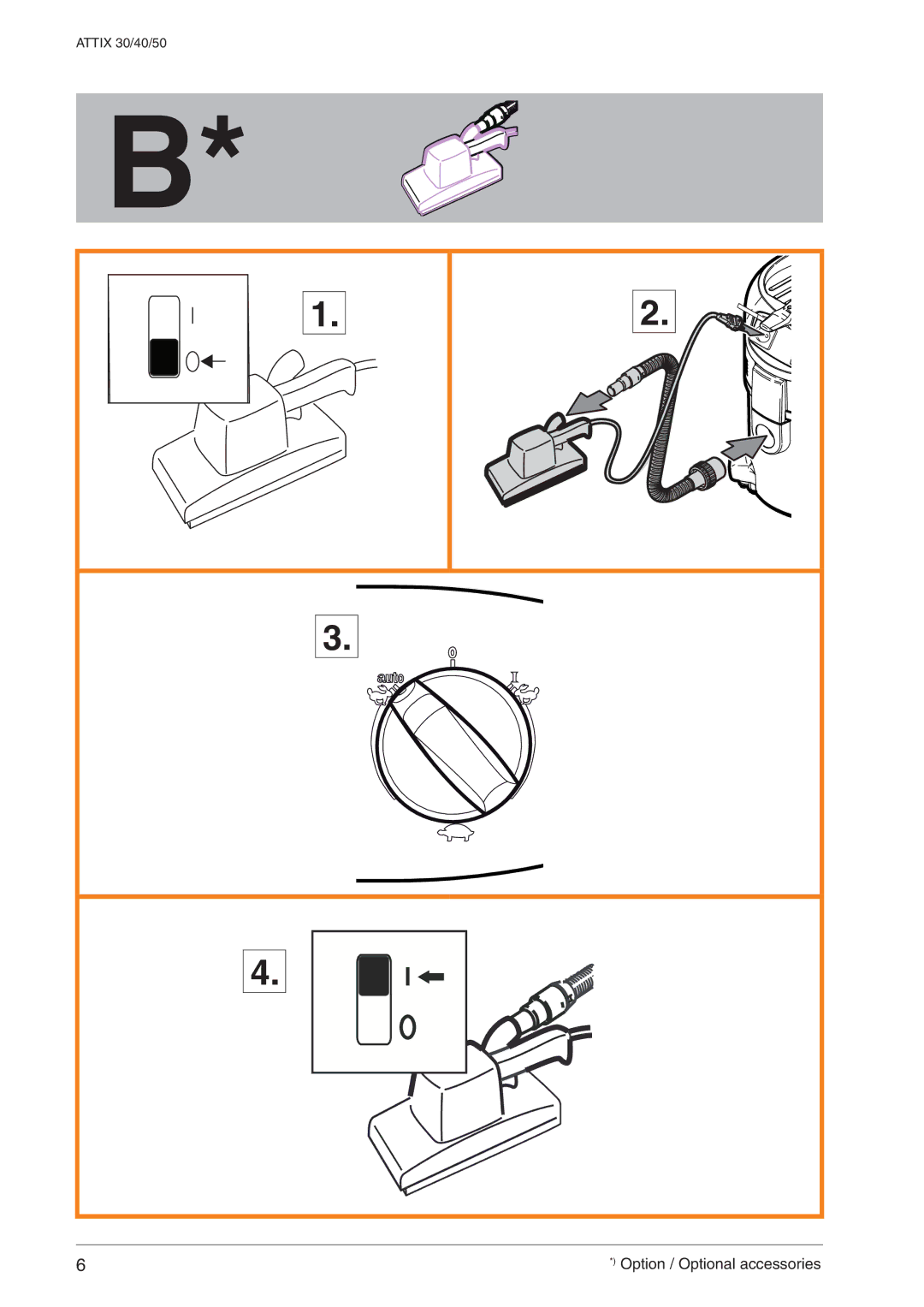 Nilfisk-ALTO ATTIX 50-21 PC EC, ATTIX 30 / PC / XC quick start Option / Optional accessories 