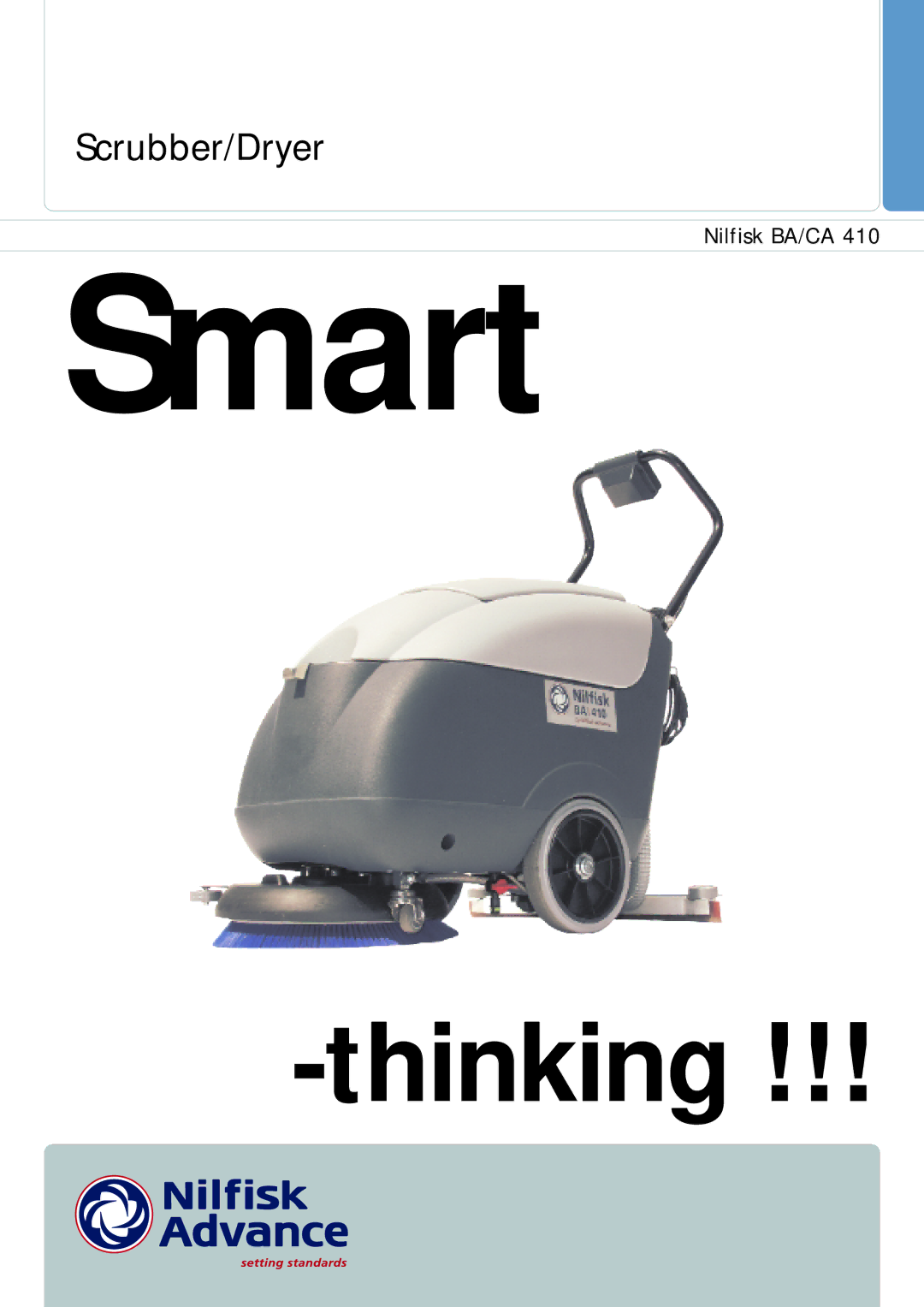 Nilfisk-ALTO BA 410, CA 410 technical specifications Smart, Scrubber/Dryer 