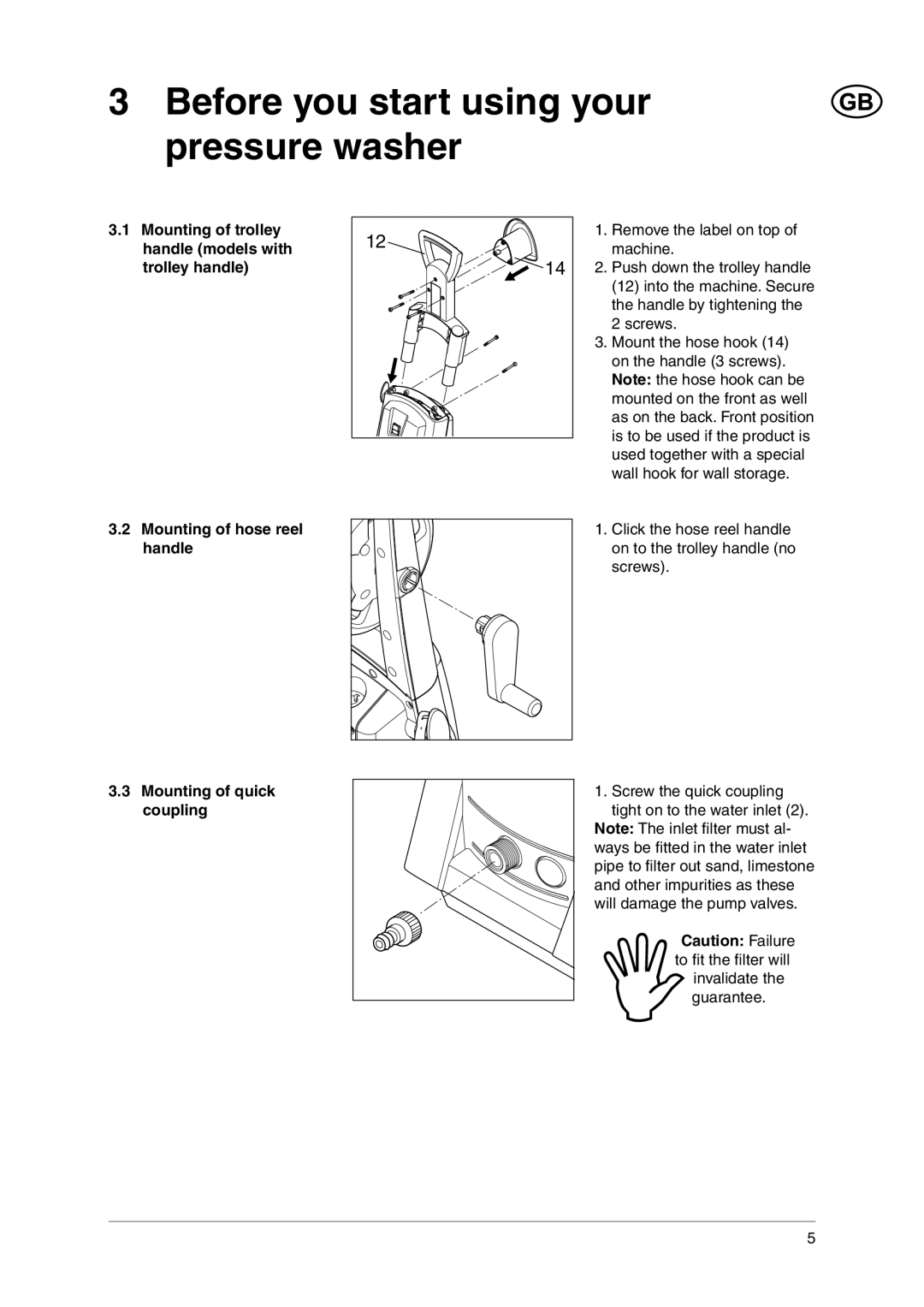 Nilfisk-ALTO C 120.1 user manual Before you start using your pressure washer 