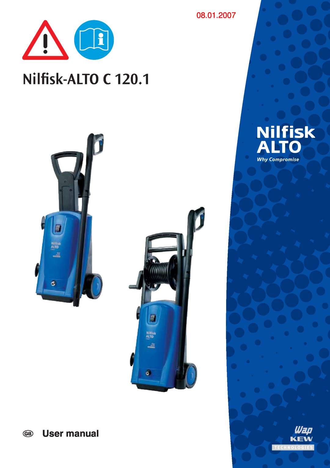 Nilfisk-ALTO C 120.1 user manual Nilﬁsk-ALTOC, 08.01.2007 