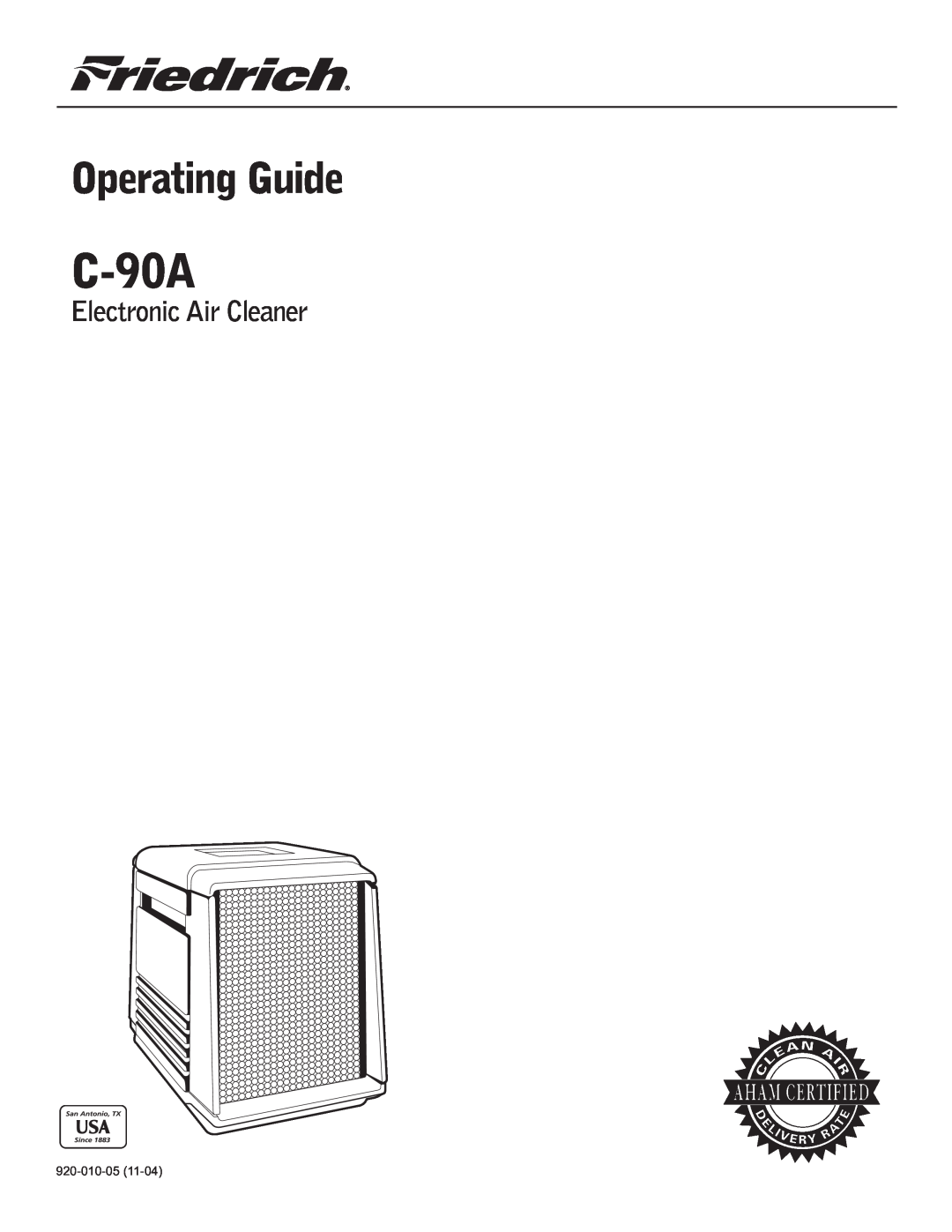 Nilfisk-ALTO C-90A manual Operating Guide, Electronic Air Cleaner 