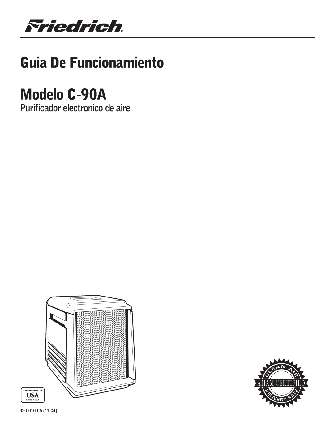 Nilfisk-ALTO manual Guia De Funcionamiento Modelo C-90A, Purificador electronico de aire 