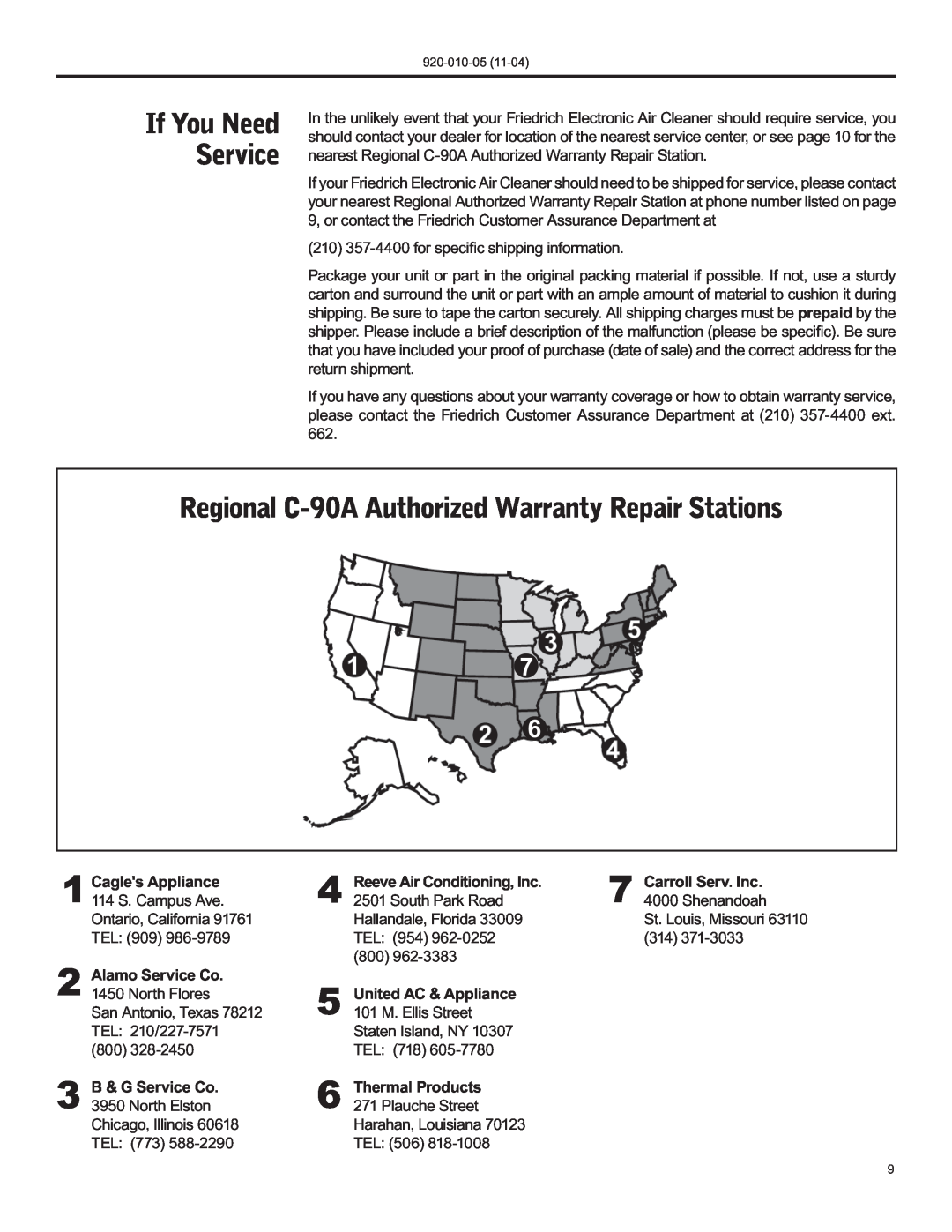 Nilfisk-ALTO Regional C-90AAuthorized Warranty Repair Stations, If You Need Service, Cagles Appliance, Alamo Service Co 