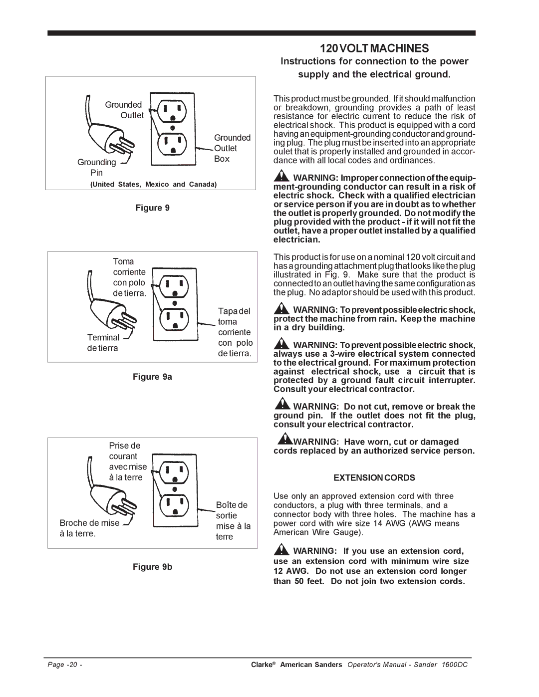 Nilfisk-ALTO C.A.V. 15 manual 120VOLTMACHINES 