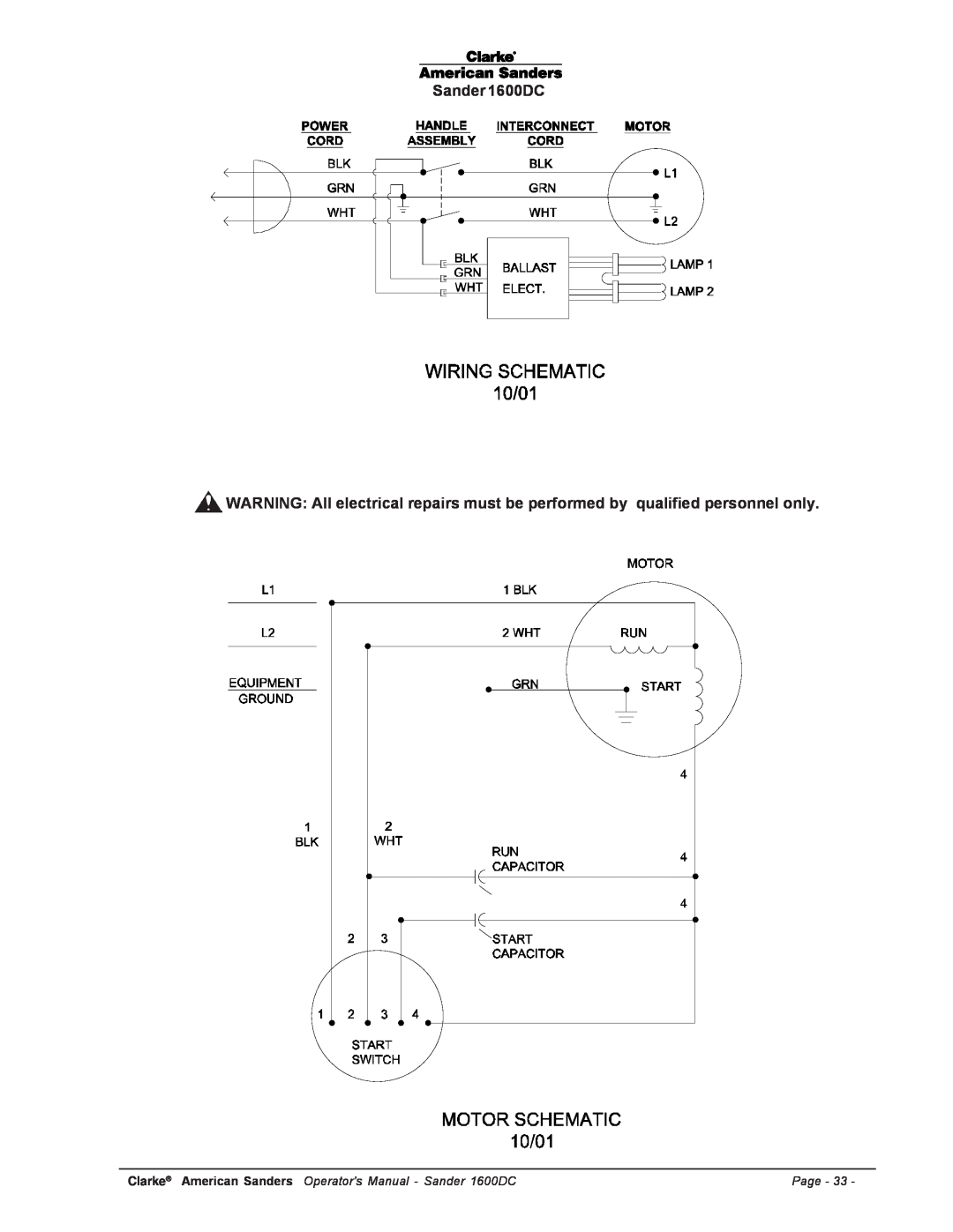 Nilfisk-ALTO C.A.V. 15 manual Sander 1600DC, Page 
