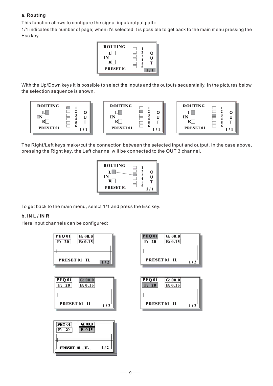 Nilfisk-ALTO DIGITAL X OVER user manual Routing, L / in R 