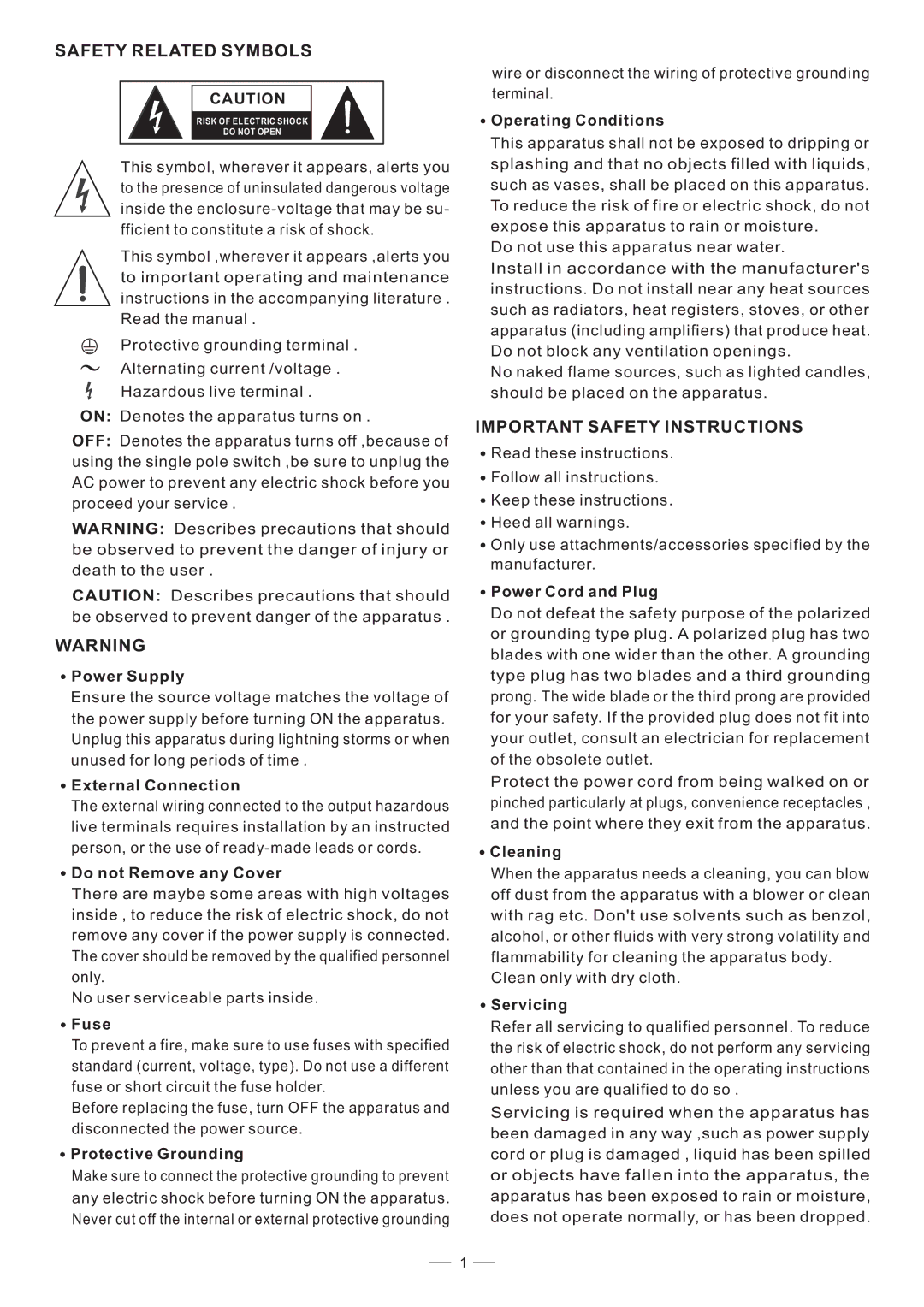 Nilfisk-ALTO DIGITAL X OVER user manual Safety Related Symbols, Important Safety Instructions 