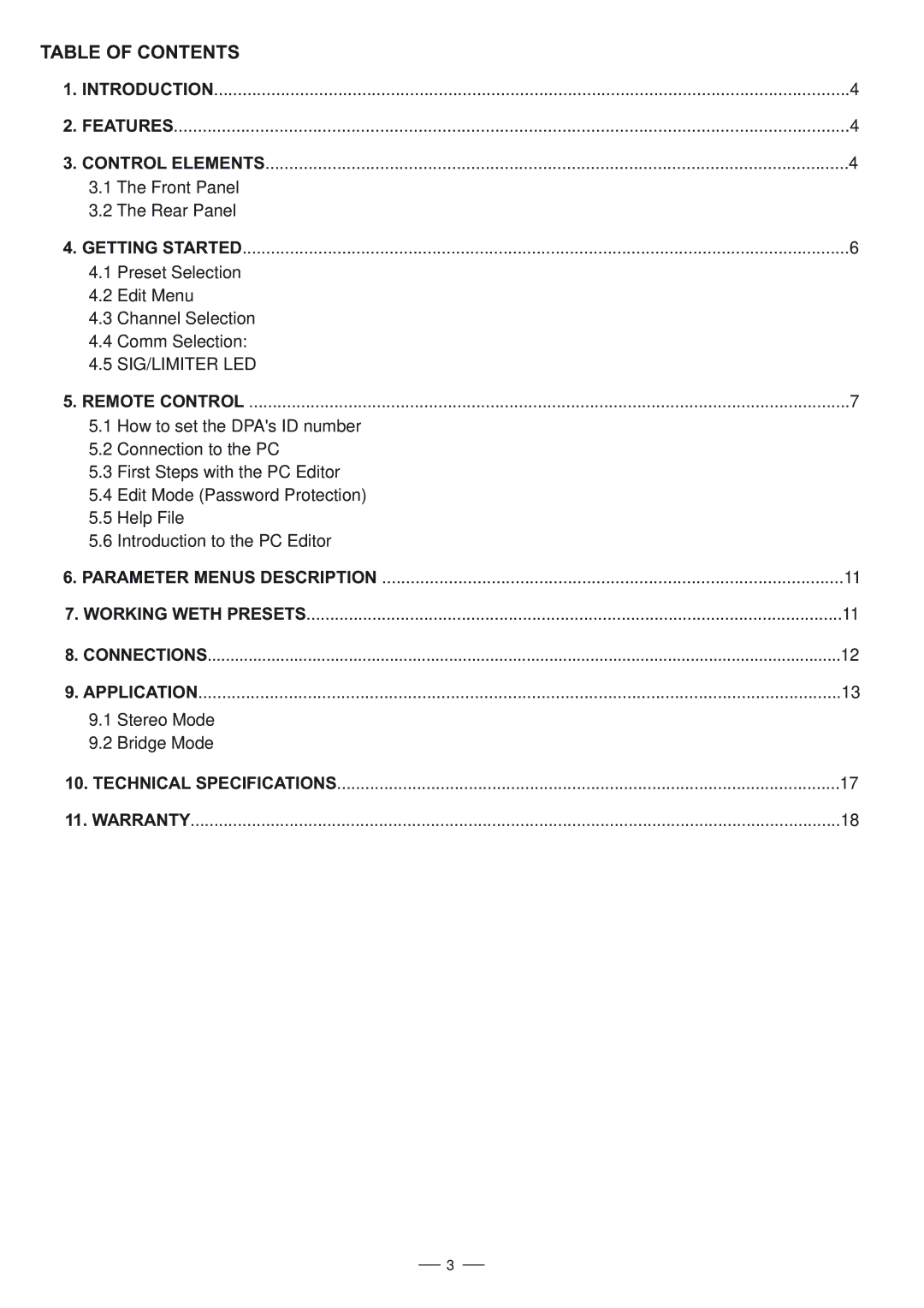 Nilfisk-ALTO DPA900/1500 user manual Table of Contents 