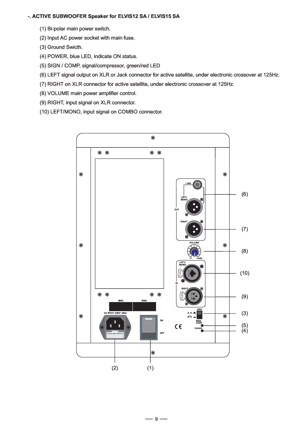 Nilfisk-ALTO Elvis Series user manual 1Bi-polarmain power switch 