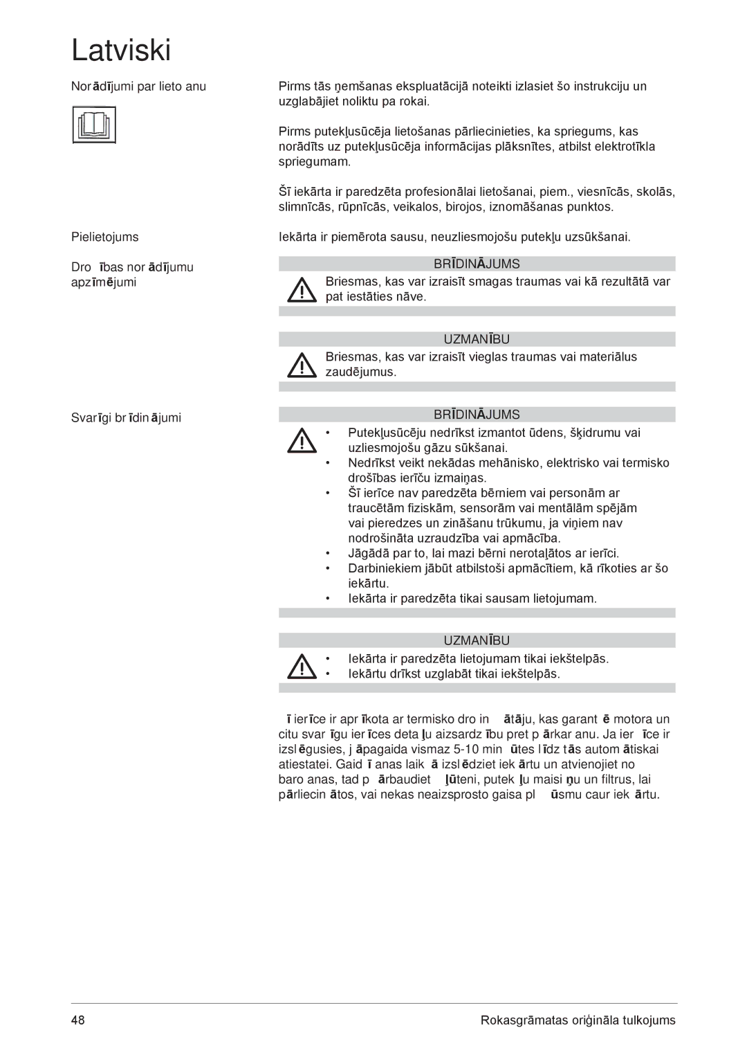 Nilfisk-ALTO GD 1000 operating instructions Latviski 