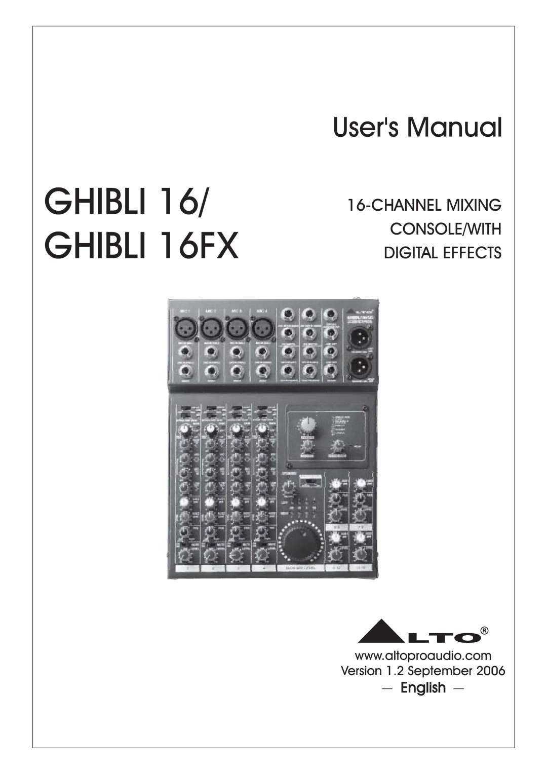 Nilfisk-ALTO GHIBLI 16FX user manual Ghibli 16/ Ghibli 16FX 