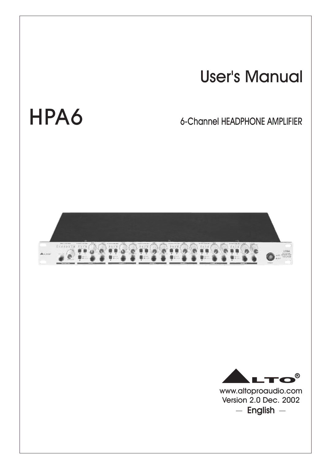 Nilfisk-ALTO HPA6 user manual 