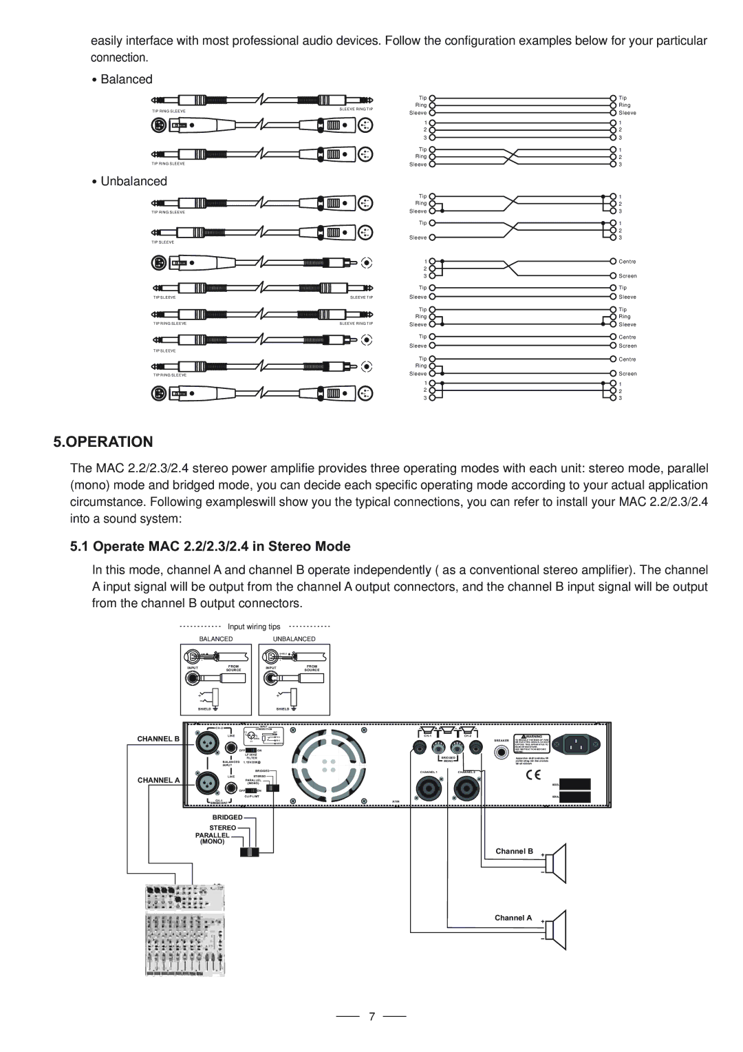 Nilfisk-ALTO MAC 2.2, MAC 2.3, MAC 2.4 user manual Operation, Operate MAC 2.2/2.3/2.4 in Stereo Mode 