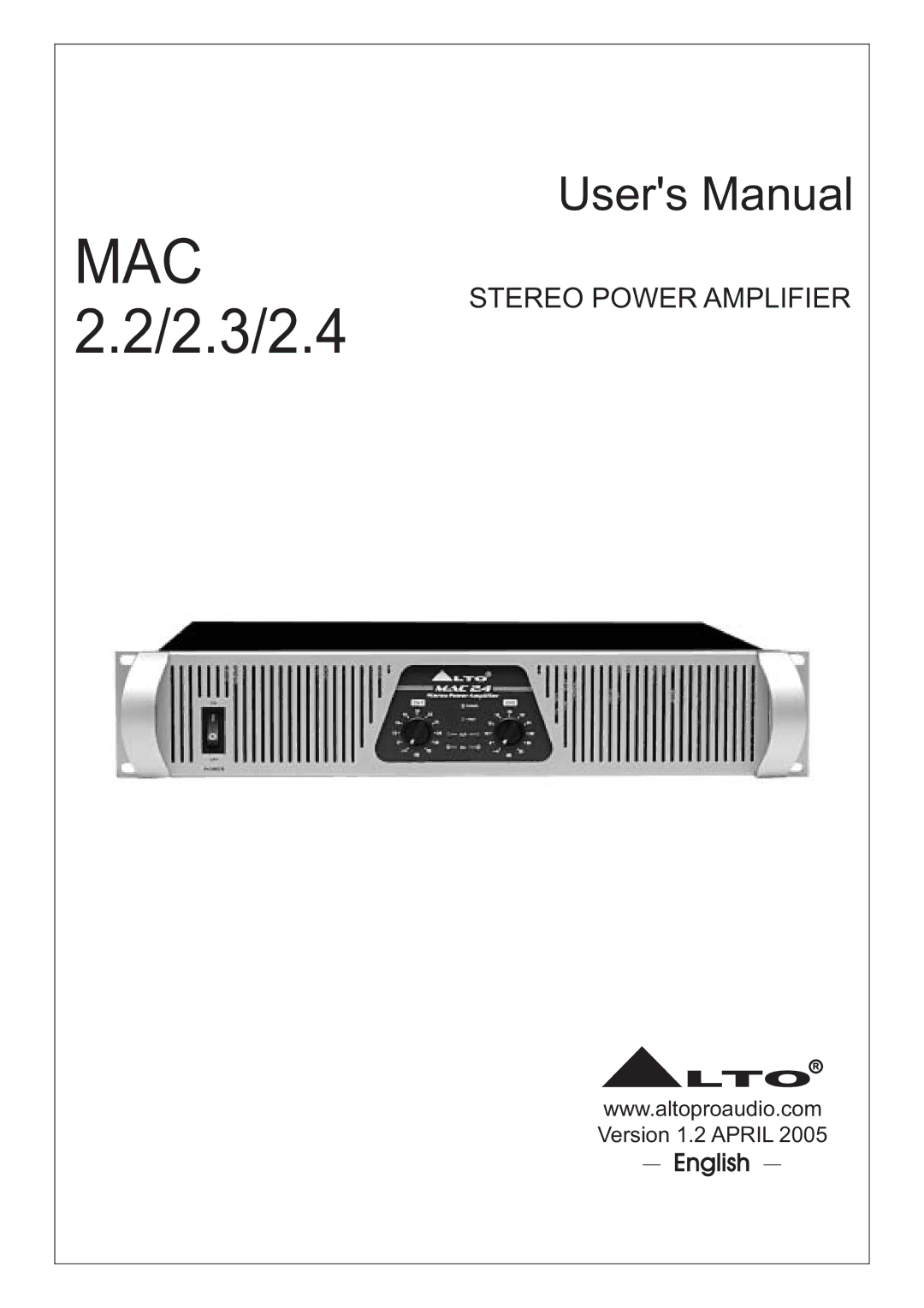 Nilfisk-ALTO MAC 2.3, MAC 2.4 user manual MAC 2.2/2.3/2.4 