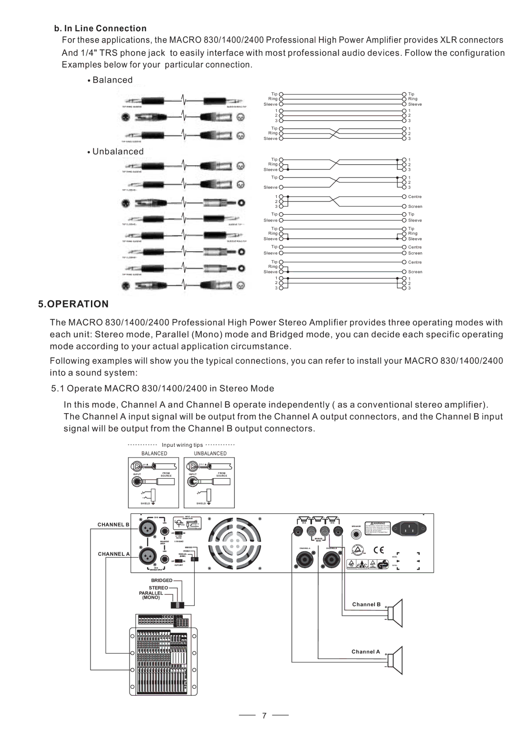 Nilfisk-ALTO MACRO 1400, MACRO 2400, MACRO 830 user manual Operation, Line Connection 