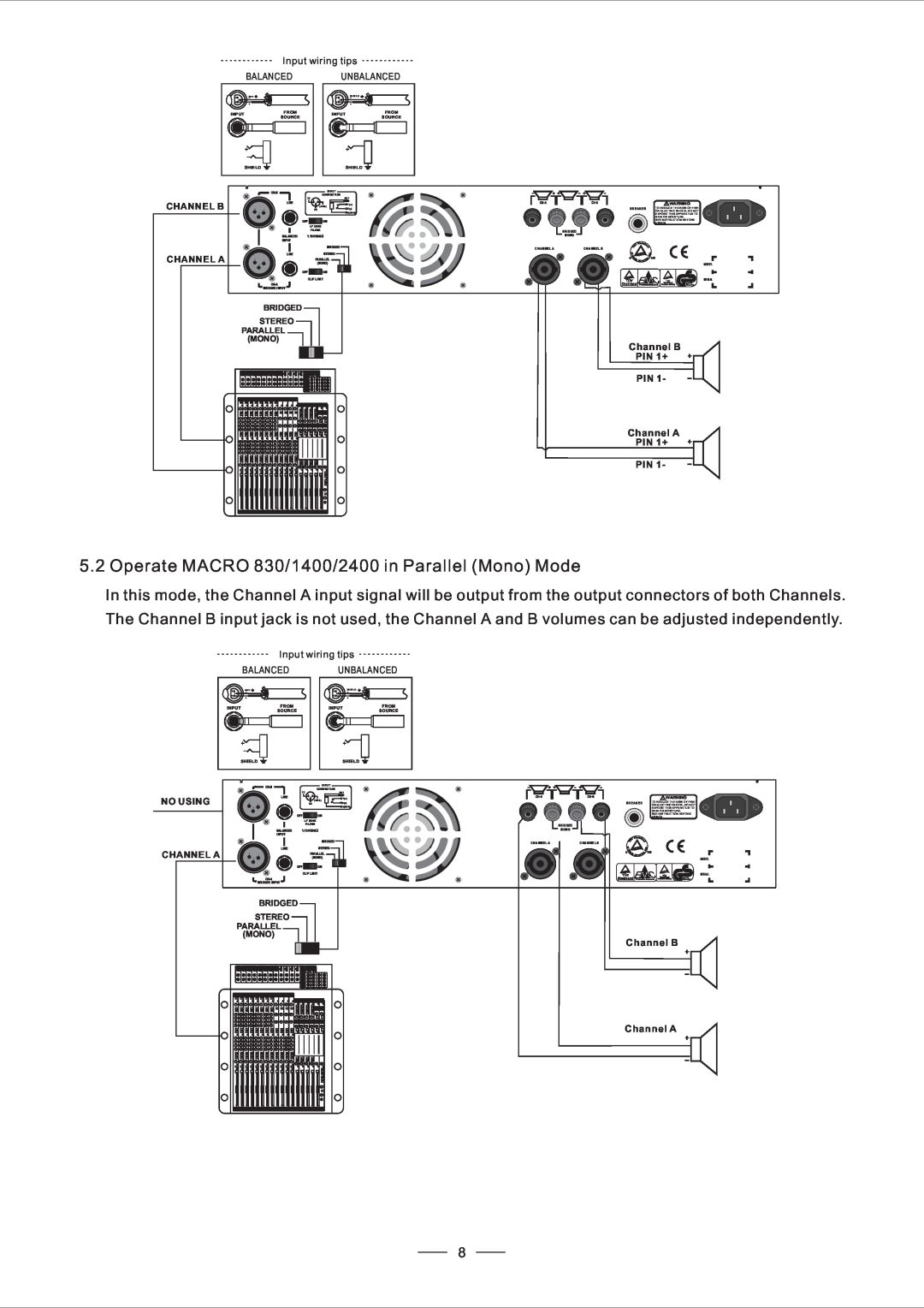 Nilfisk-ALTO MACRO 2400, MACRO 830, MACRO 1400 user manual Input wiring tips 