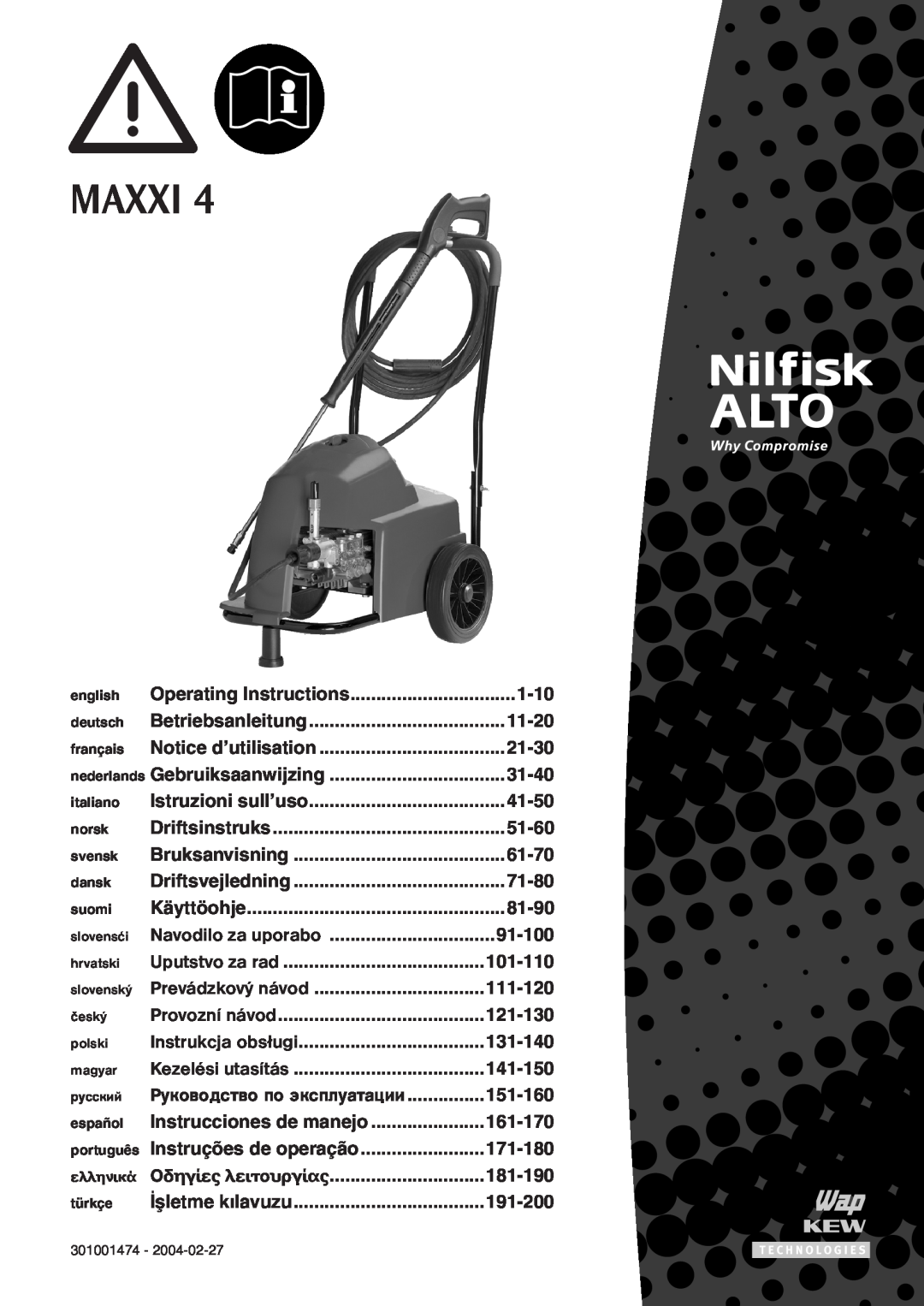 Nilfisk-ALTO MAXXI 4 manual 888,  