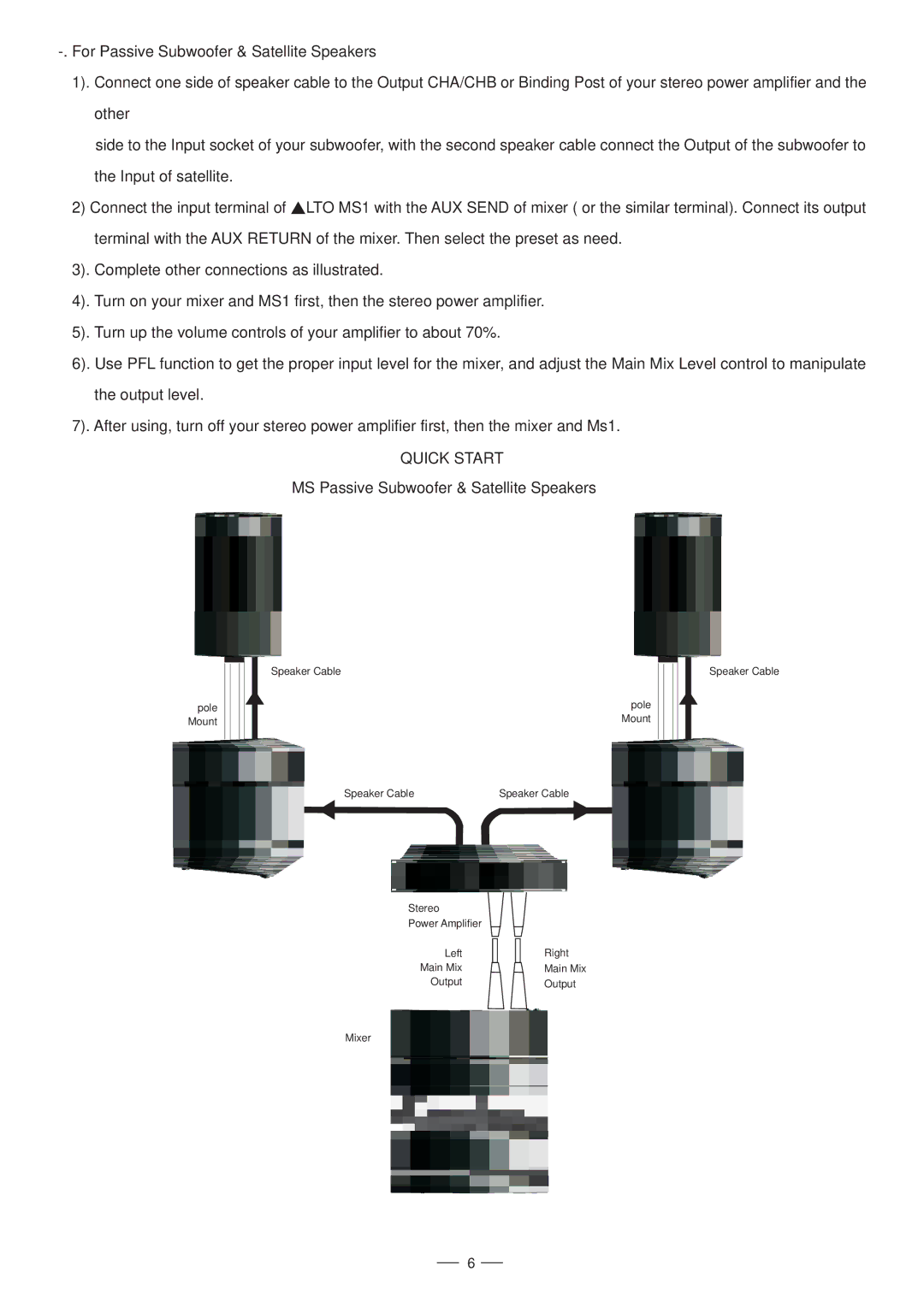 Nilfisk-ALTO MS Series user manual For Passive Subwoofer & Satellite Speakers, MS Passive Subwoofer & Satellite Speakers 