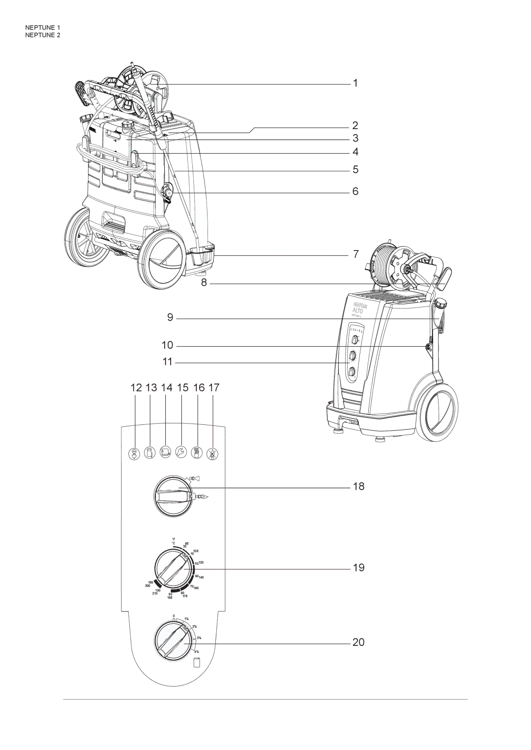 Nilfisk-ALTO NEPTUNE 1 manual 12 13 14 15 16 