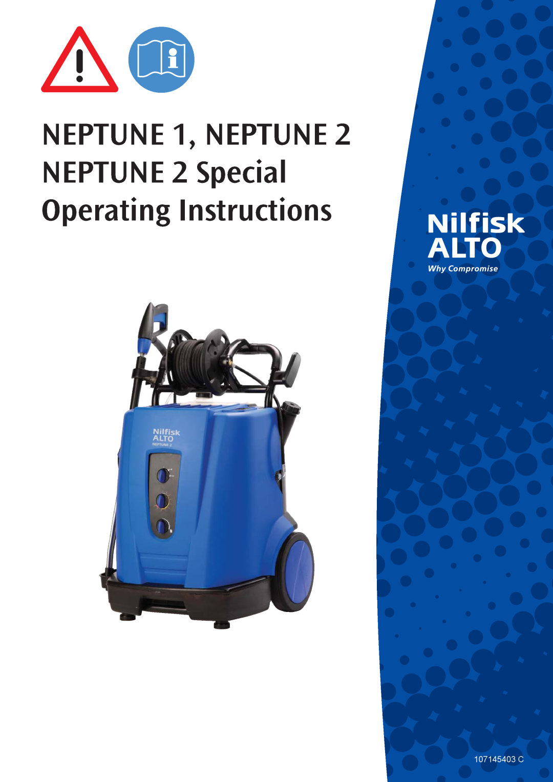 Nilfisk-ALTO manual NEPTUNE 1, NEPTUNE NEPTUNE 2 Special Operating Instructions, 107145403 C 