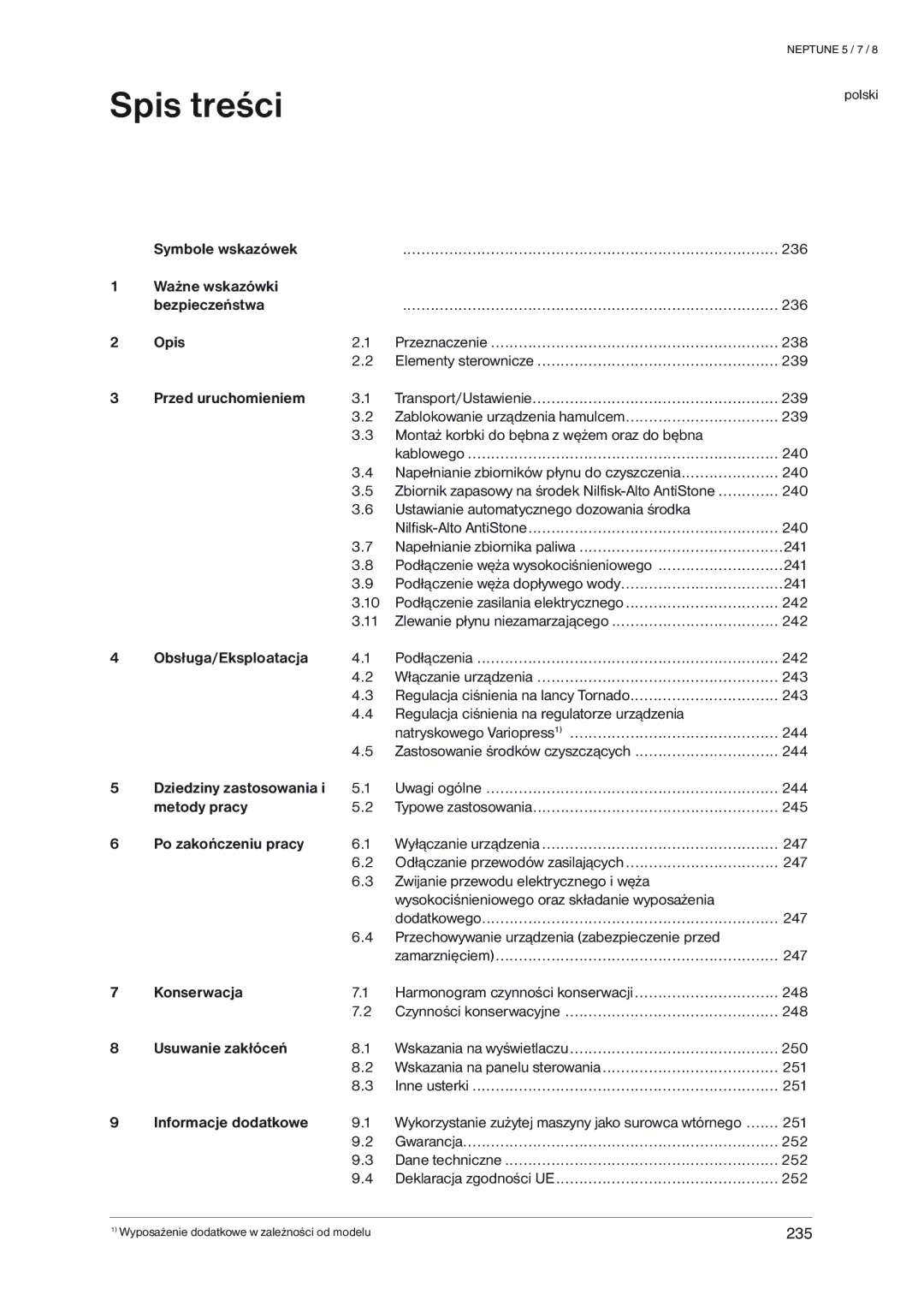 Nilfisk-ALTO NEPTUNE 7, NEPTUNE 5, NEPTUNE 8 manual “Œ–ê—•ˆN†Œ 