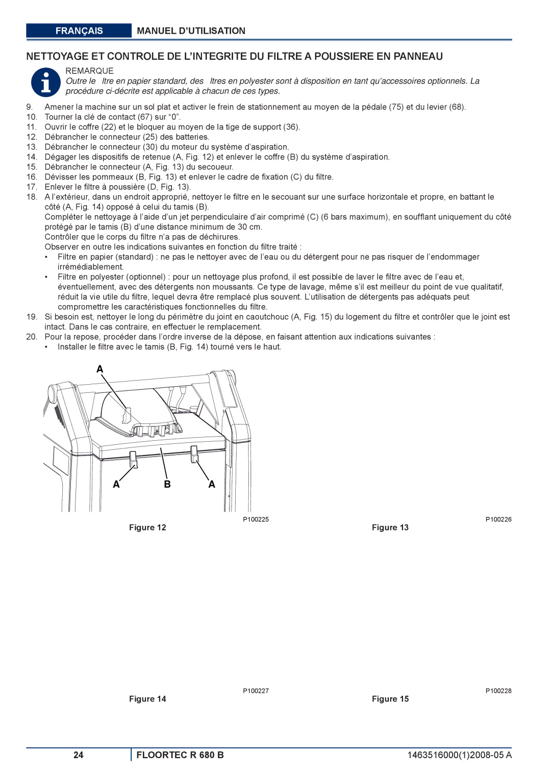 Nilfisk-ALTO R 680 B manuel dutilisation P100225 P100226 