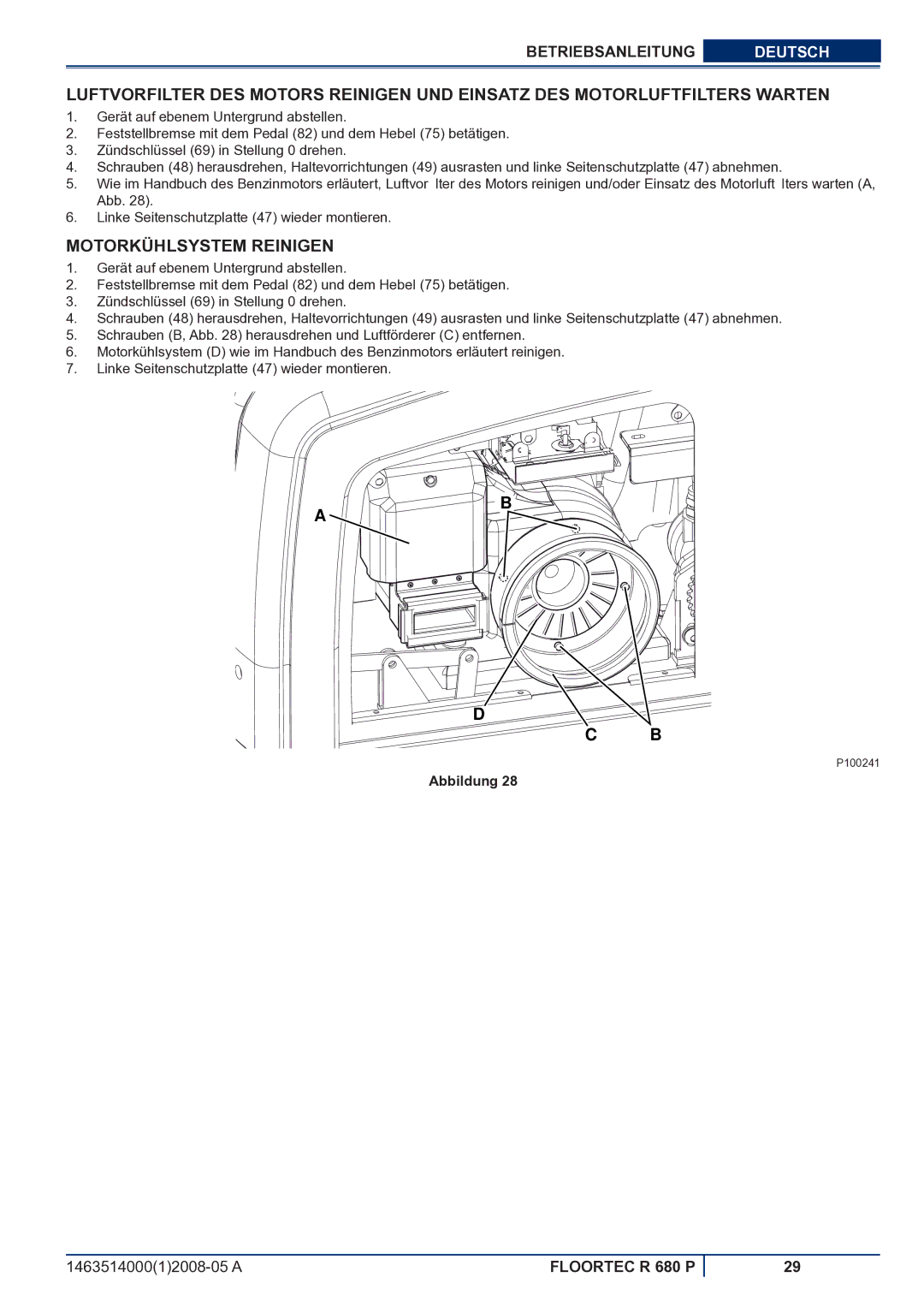 Nilfisk-ALTO R 680 P manuel dutilisation Motorkühlsystem Reinigen 