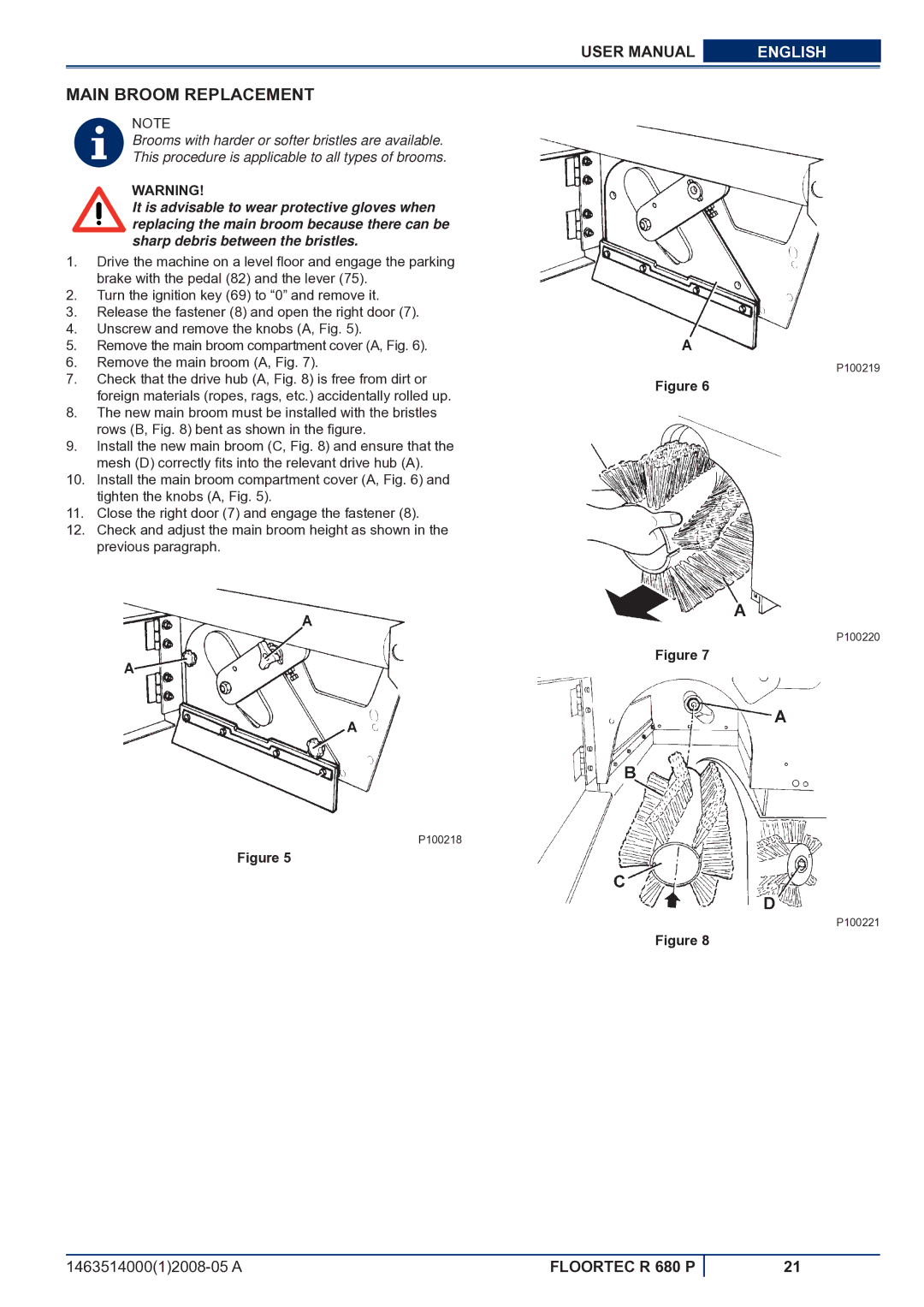 Nilfisk-ALTO R 680 P manuel dutilisation Main Broom Replacement 