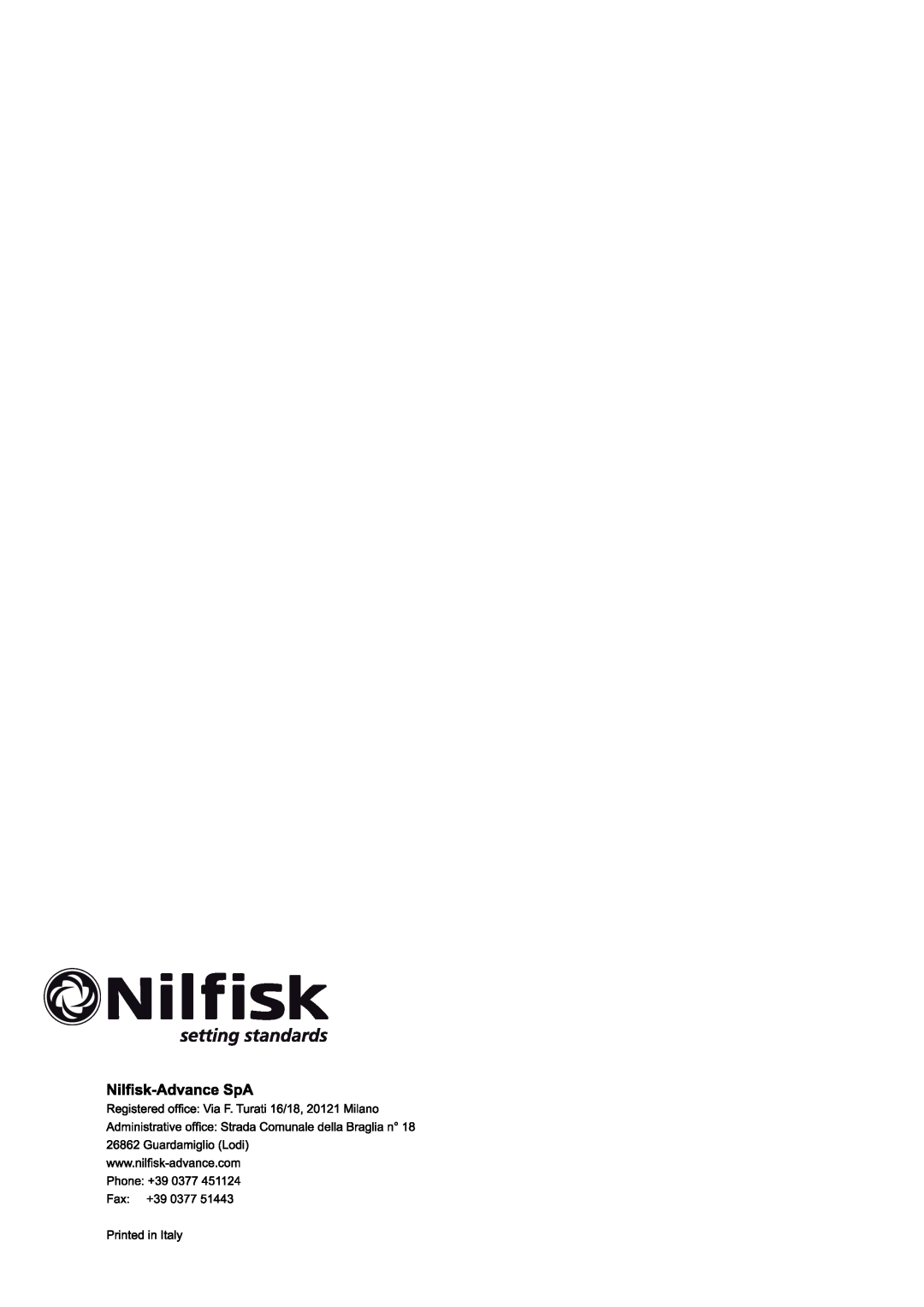 Nilfisk-ALTO RS 501 manuel dutilisation 