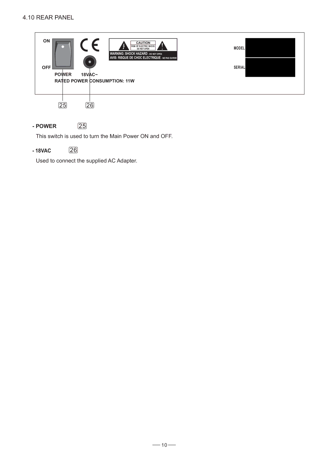 Nilfisk-ALTO S-6 user manual Power, 18VAC 