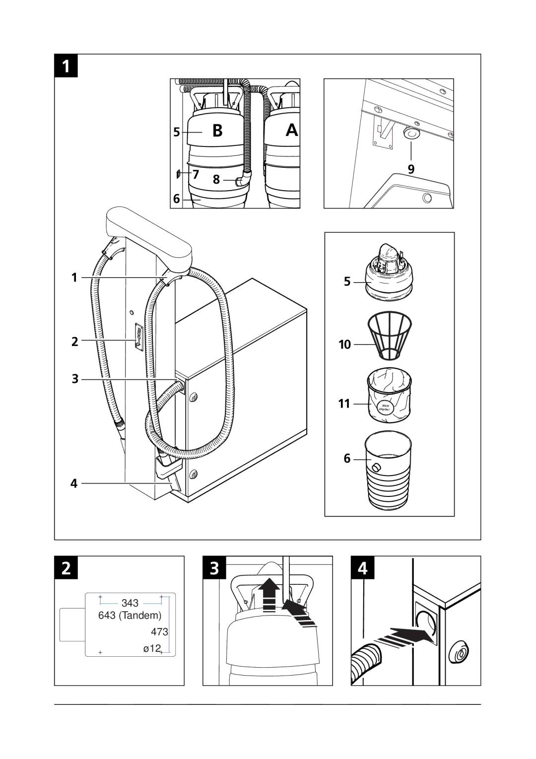 Nilfisk-ALTO SB Station Marathon, SB Tandem Marathon manual Tandem 473 Ø12 