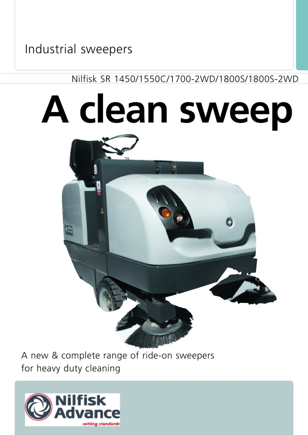 Nilfisk-ALTO SR 1700, SR 1800S, SR 1550C manual Clean sweep, Industrial sweepers 