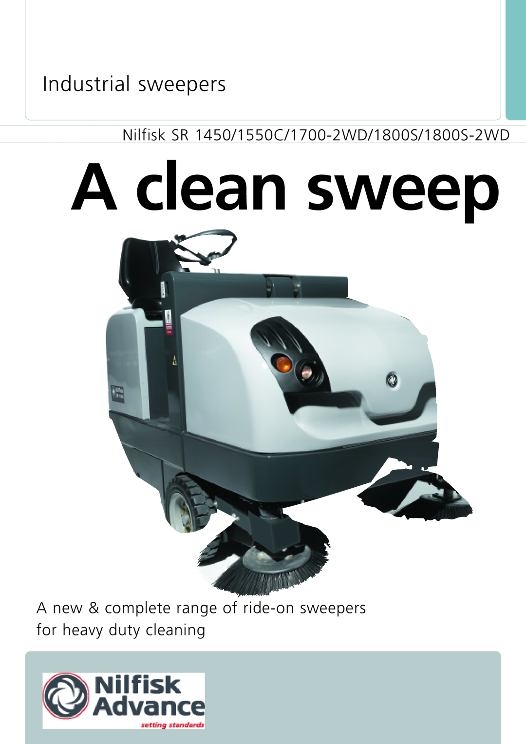 Nilfisk-ALTO SR 1700, SR 1800S, SR 1550C Industrial sweepers, A clean sweep, Nilfisk SR 1450/1550C/1700-2WD/1800S/1800S-2WD 