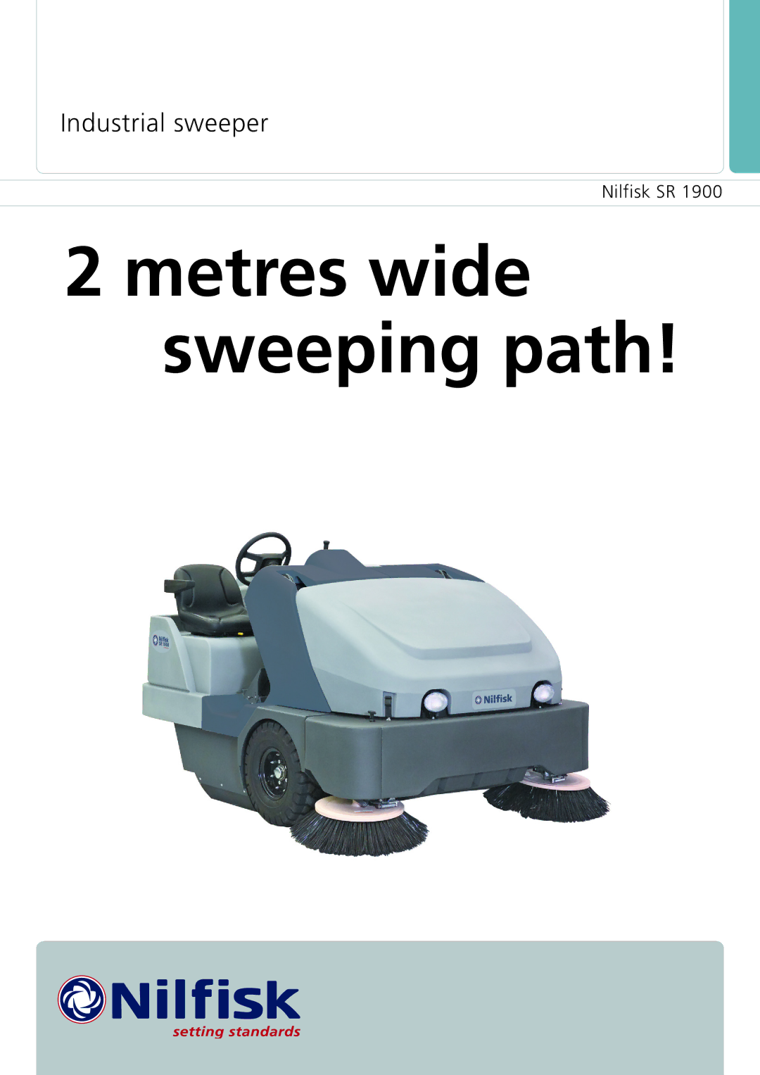 Nilfisk-ALTO SR 1900 D, SR 1900 LPG, SR 1900 P technical specifications Metres wide sweeping path, Industrial sweeper 