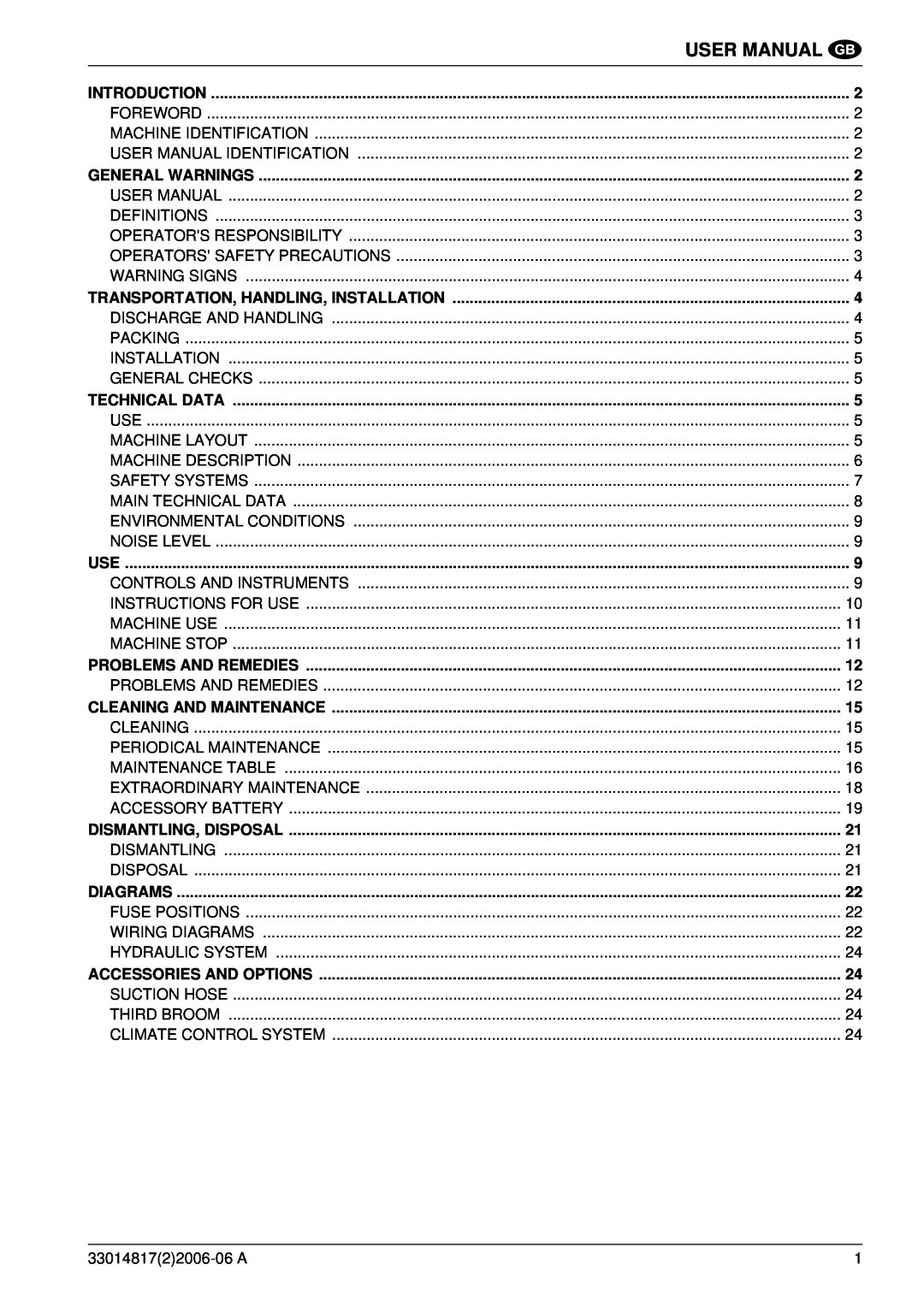 Nilfisk-ALTO SR1800C B-D manuel dutilisation User Manual, Hydraulic System 