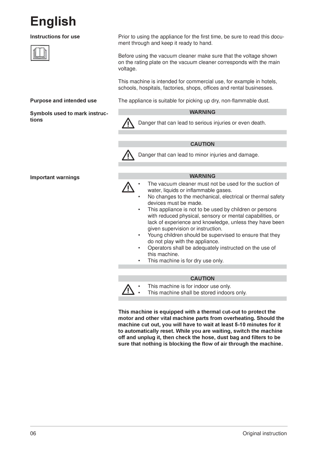 Nilfisk-ALTO UZ 964 operating instructions English 