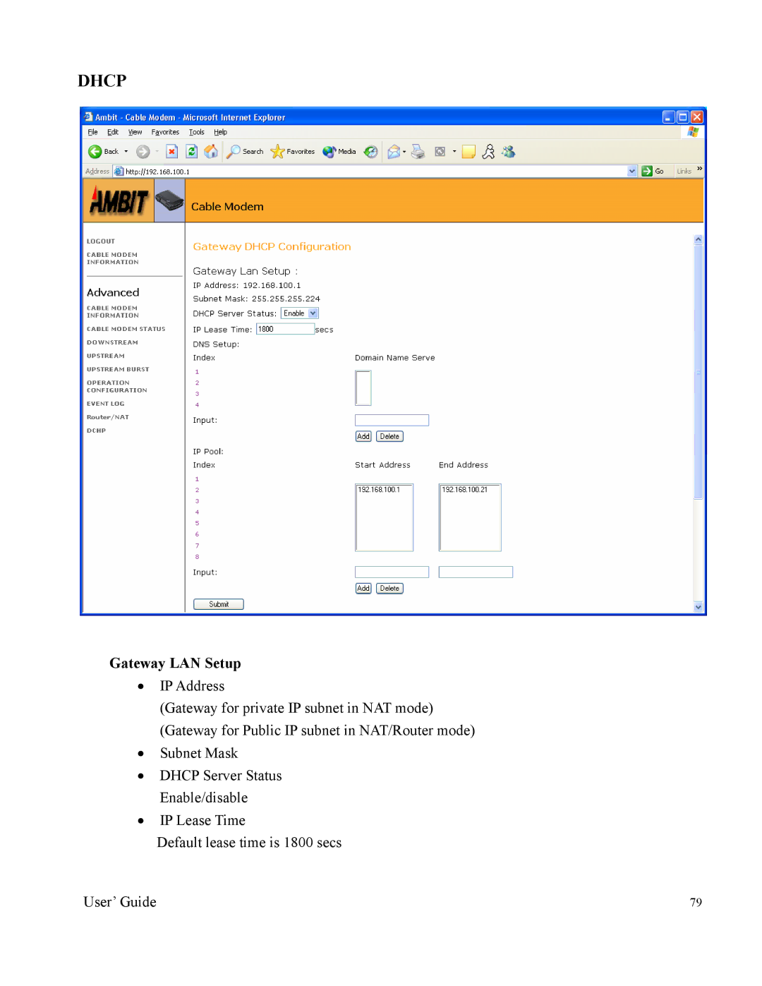 Nintendo 2000 manual Gateway LAN Setup 