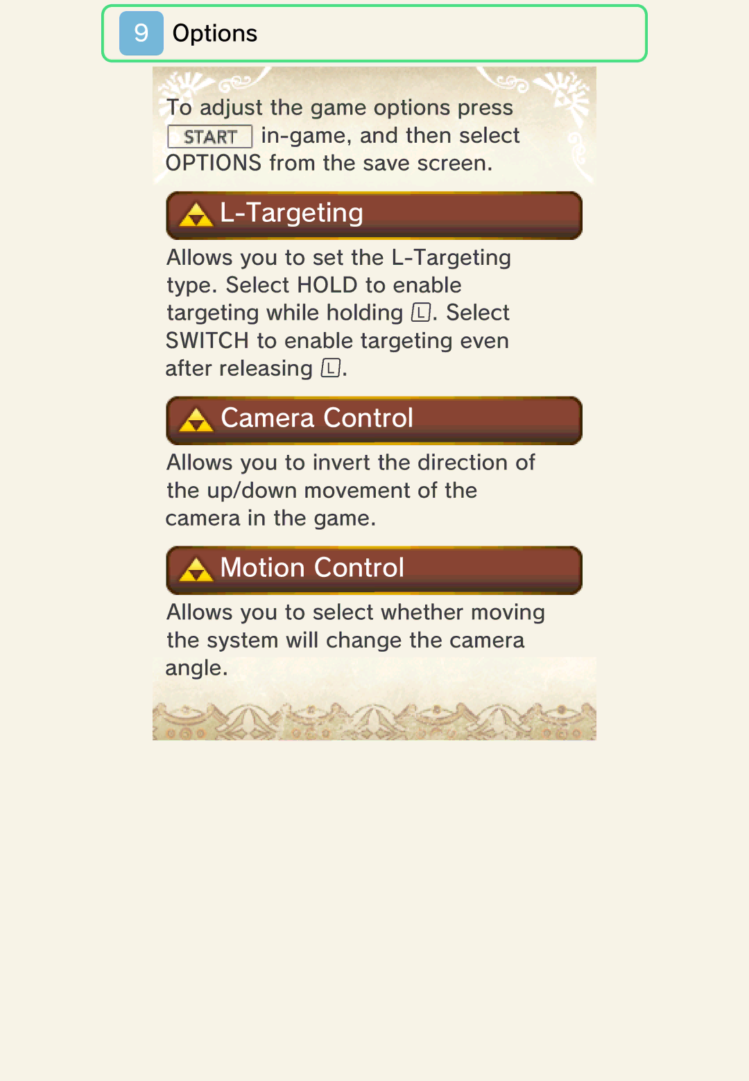 Nintendo 45496741556 manual Targeting, Camera Control, Motion Control 