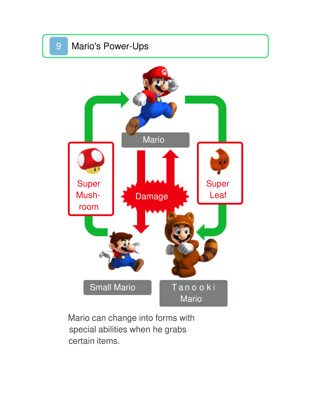 Nintendo 45496741723 manual Super Mush, Leaf, Room 