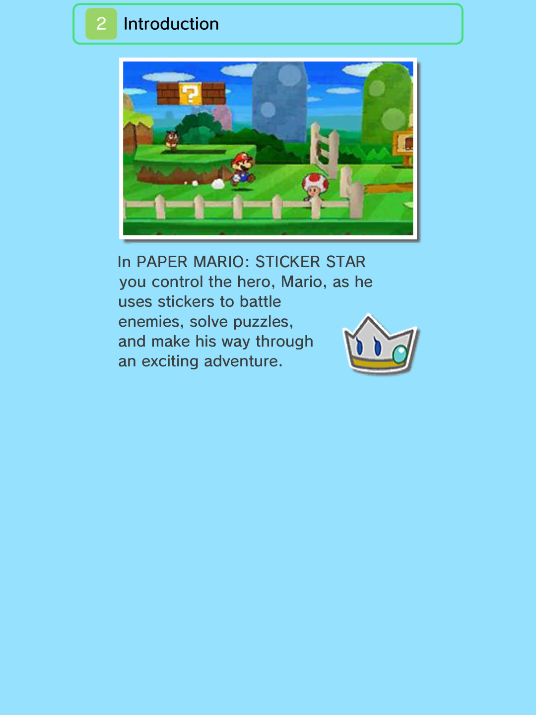 Nintendo 45496742133 manual Introduction 