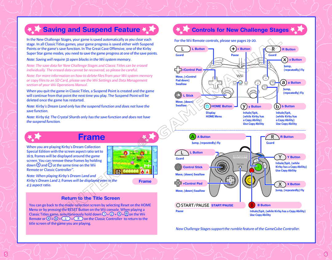 Nintendo 45496902933 manual Frame 