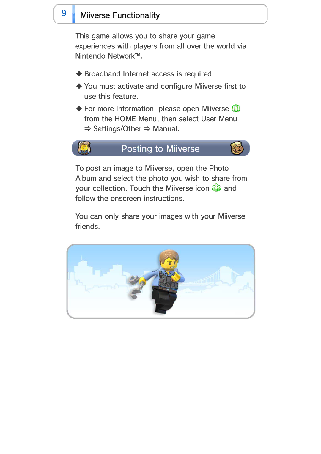 Nintendo 45496902971 manual Miiverse Functionality 