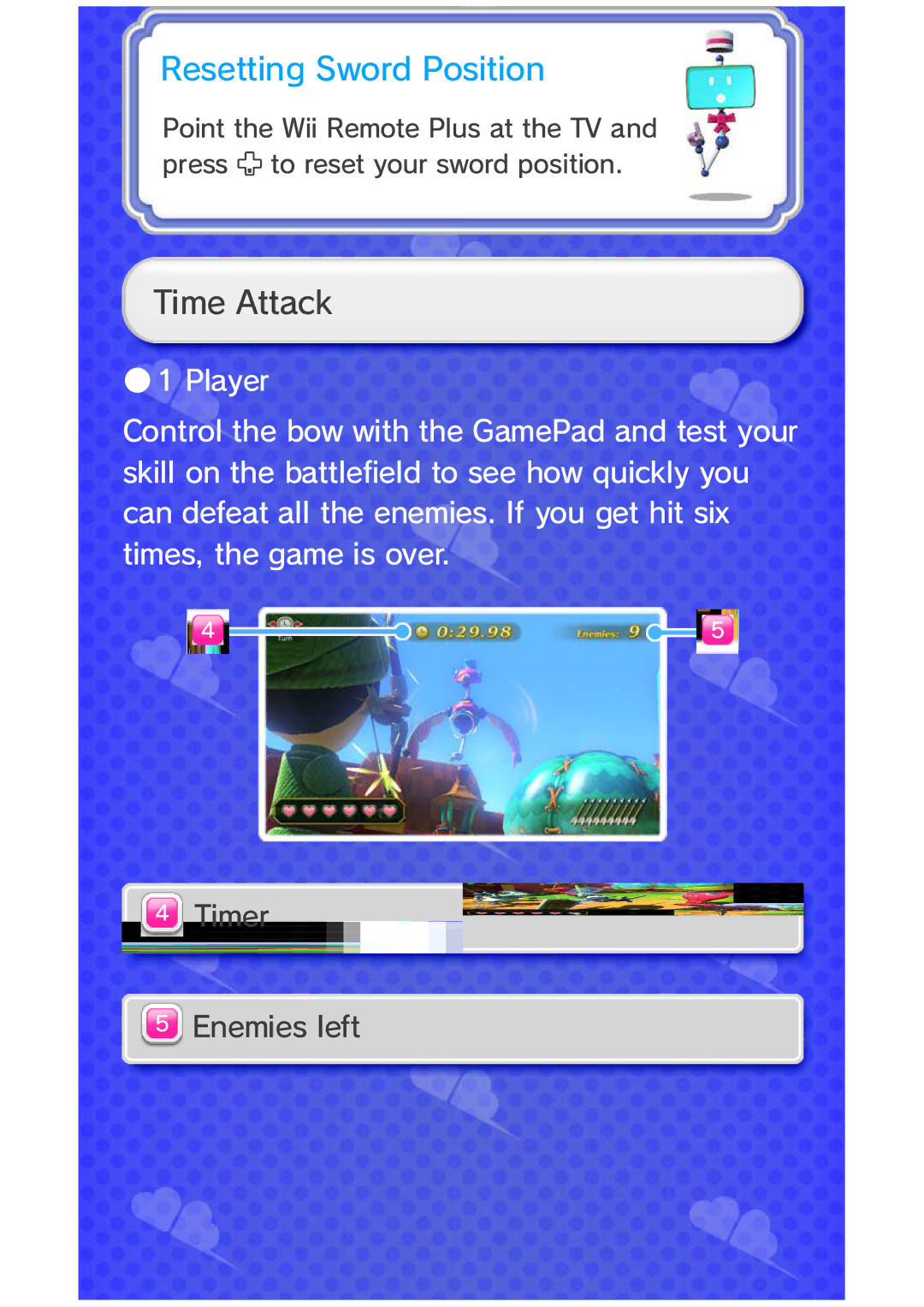 Nintendo 45496903008 manual Time Attack, Timer Enemies left 