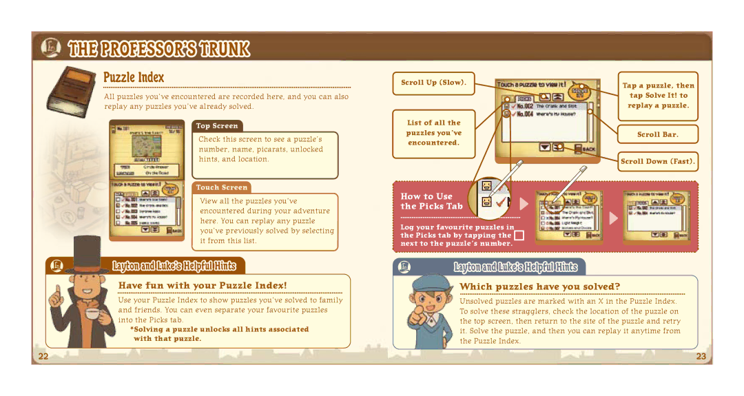 Nintendo 64327A manual Have fun with your Puzzle Index, Which puzzles have you solved? 