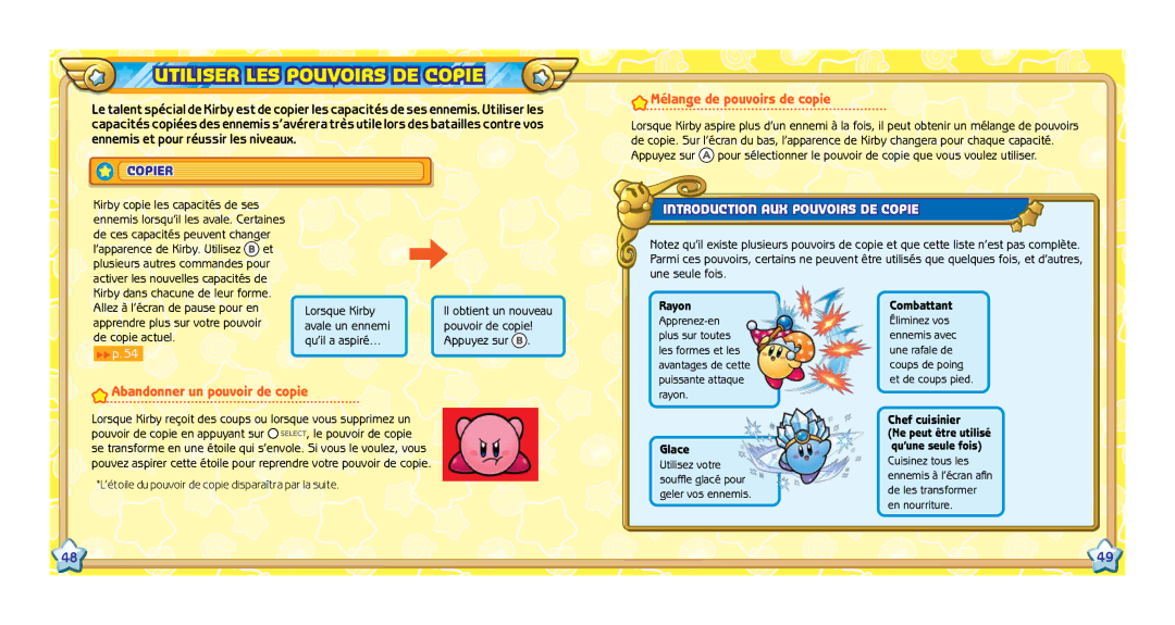 Nintendo 66658A66661A, 658A61A manual CopIER, Introduction aux pouvoirs de copie, Mélange de pouvoirs de copie 