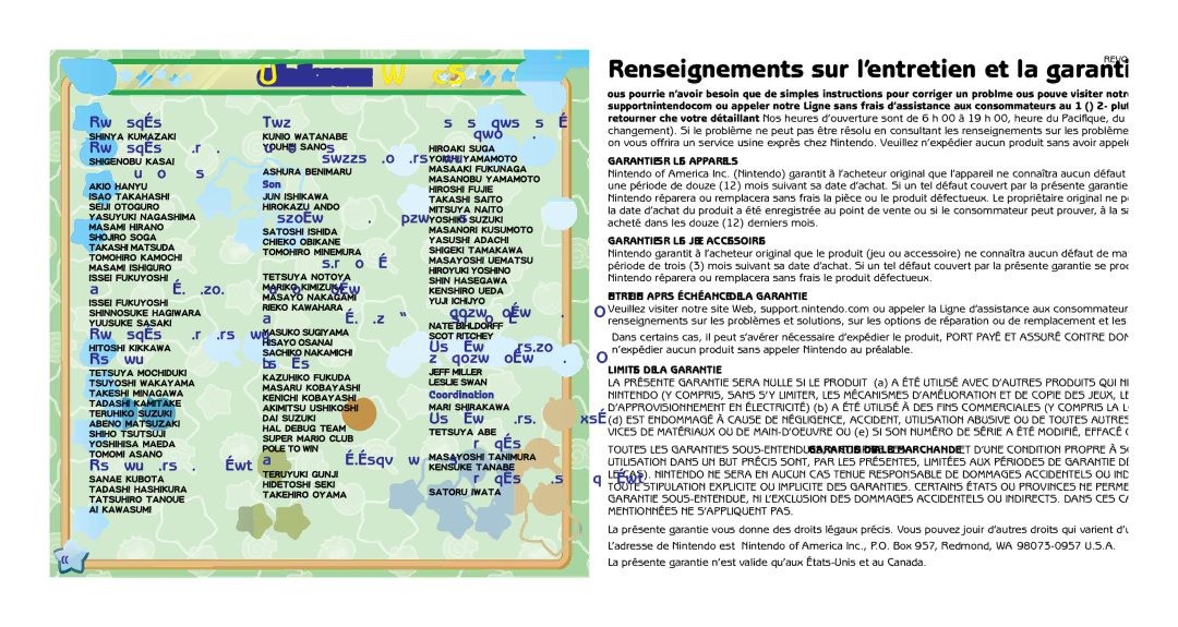 Nintendo 658A61A, 66658A66661A manual Générique 