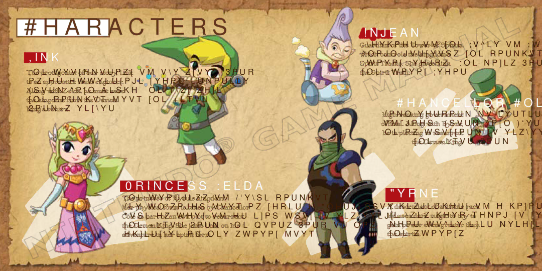 Nintendo 69178A manual Characters, Link 