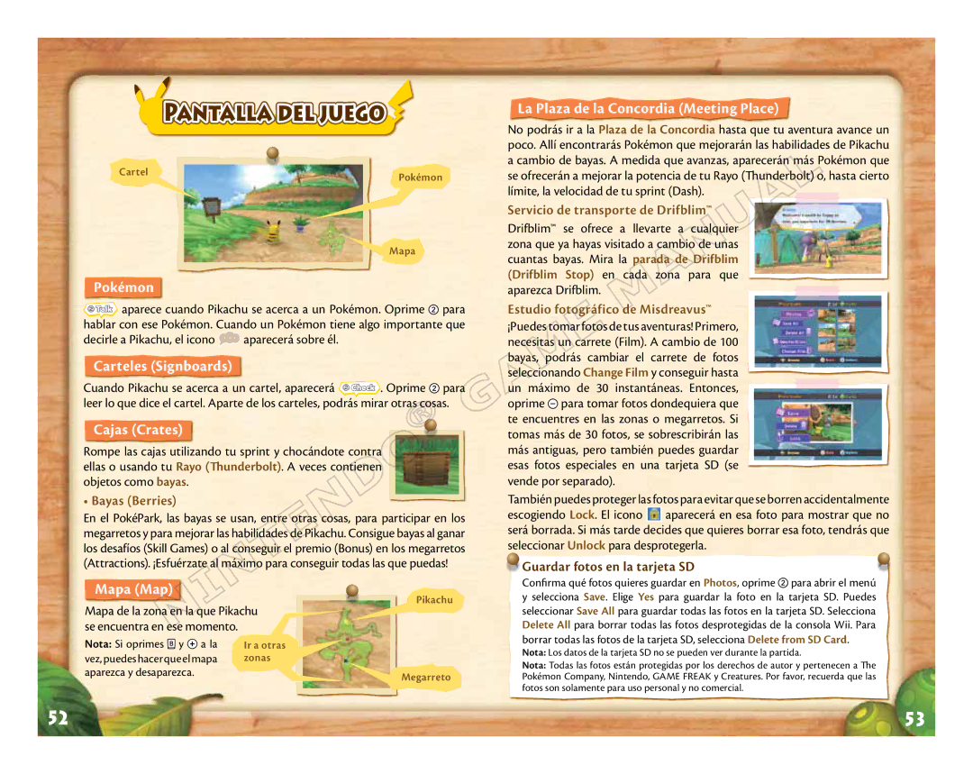 Nintendo 71573A Pantalla del juego, Carteles Signboards, Cajas Crates, Mapa Map, La Plaza de la Concordia Meeting Place 