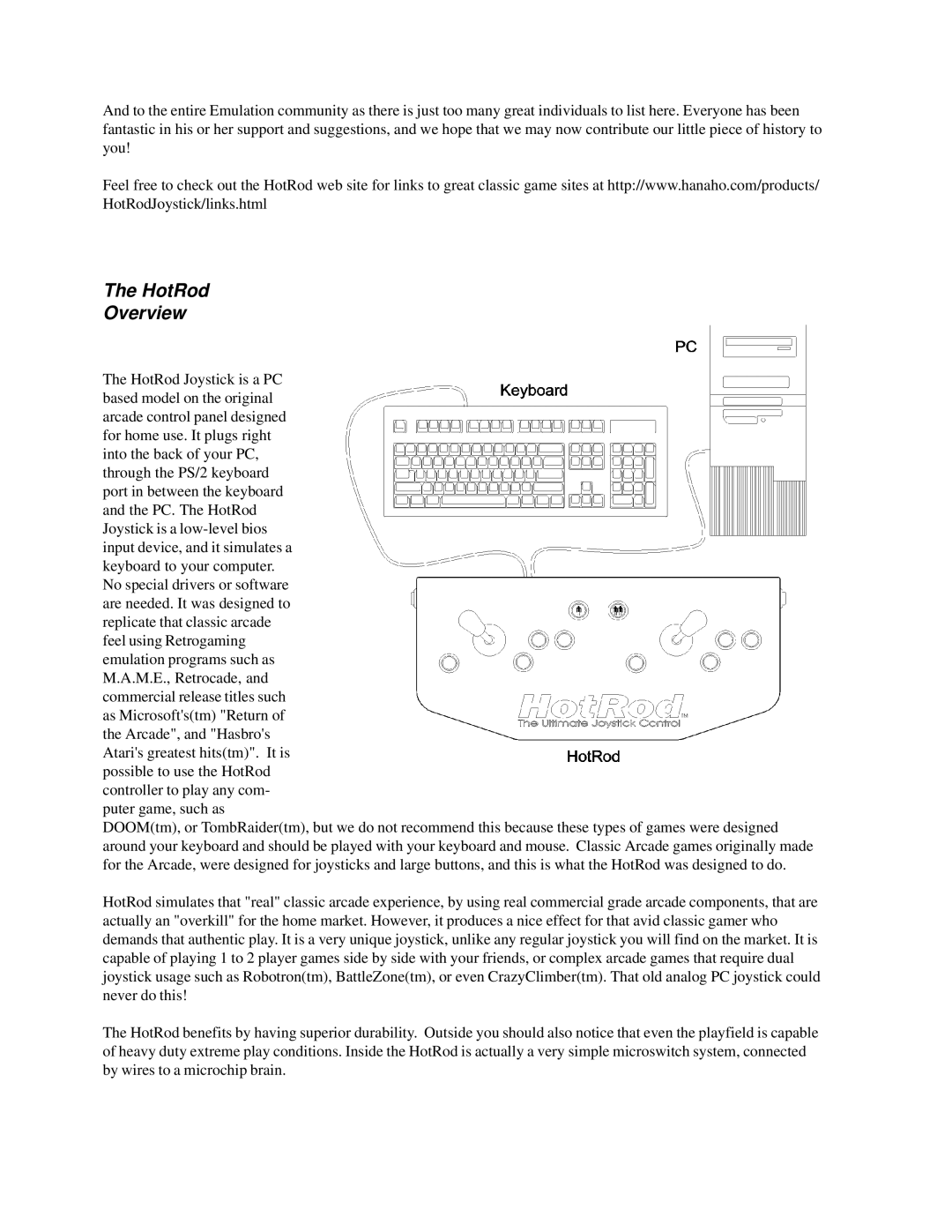 Nintendo 991015 instruction manual HotRod Overview 